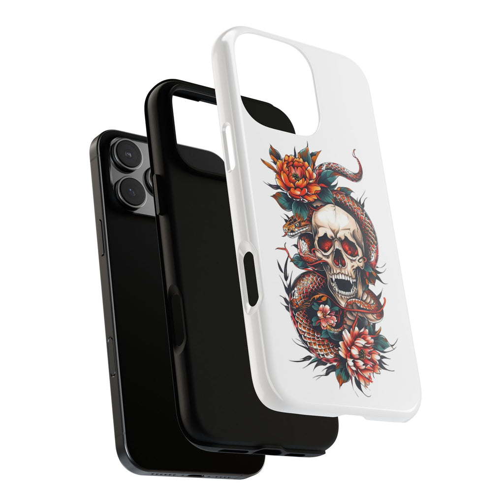 Tough Cases: Skull and Snake Phone Cases, Edgy Accessories, Alternative Fashion, Quirky Gift Ideas, Gothic Style