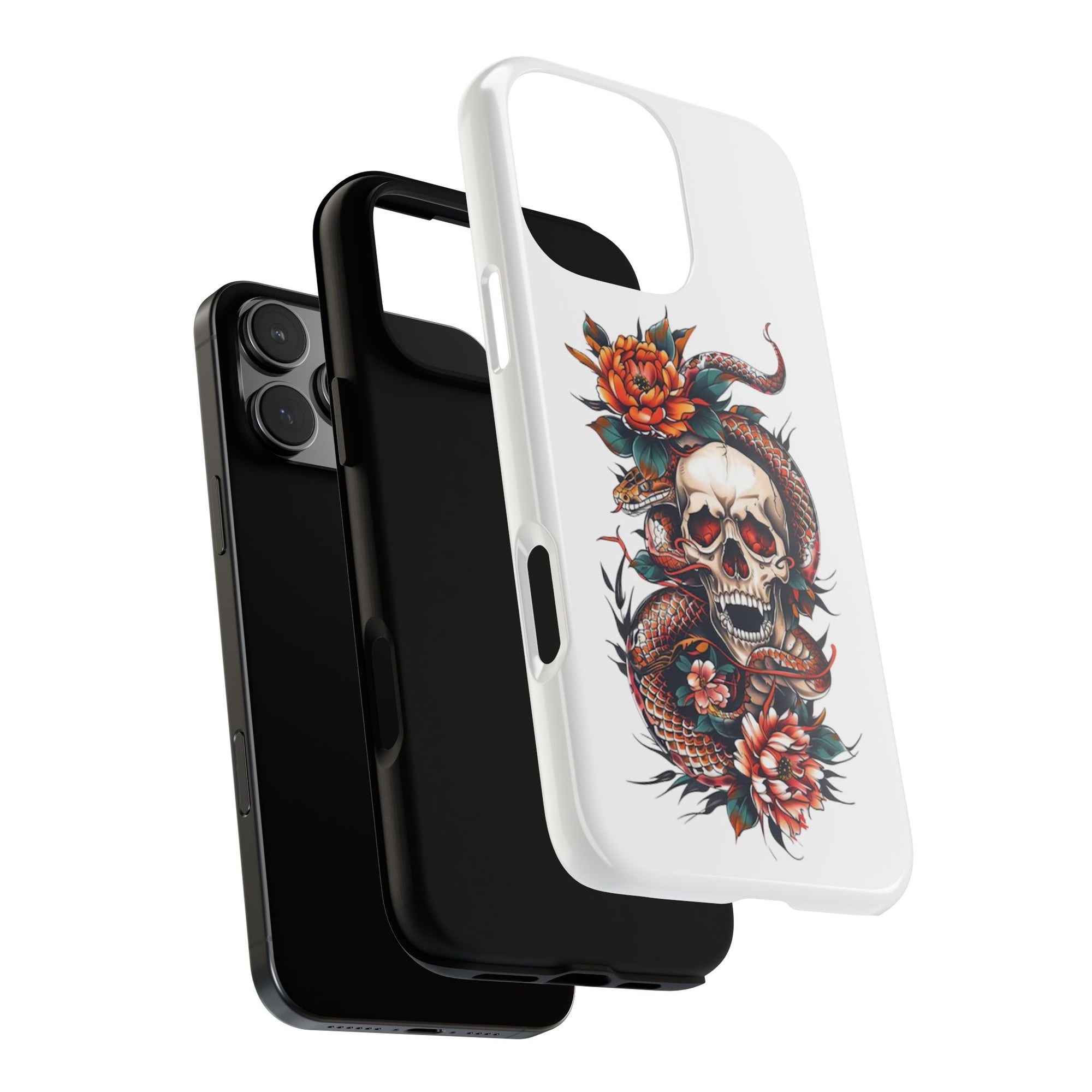 Tough Cases: Skull and Snake Phone Cases, Edgy Accessories, Alternative Fashion, Quirky Gift Ideas, Gothic Style
