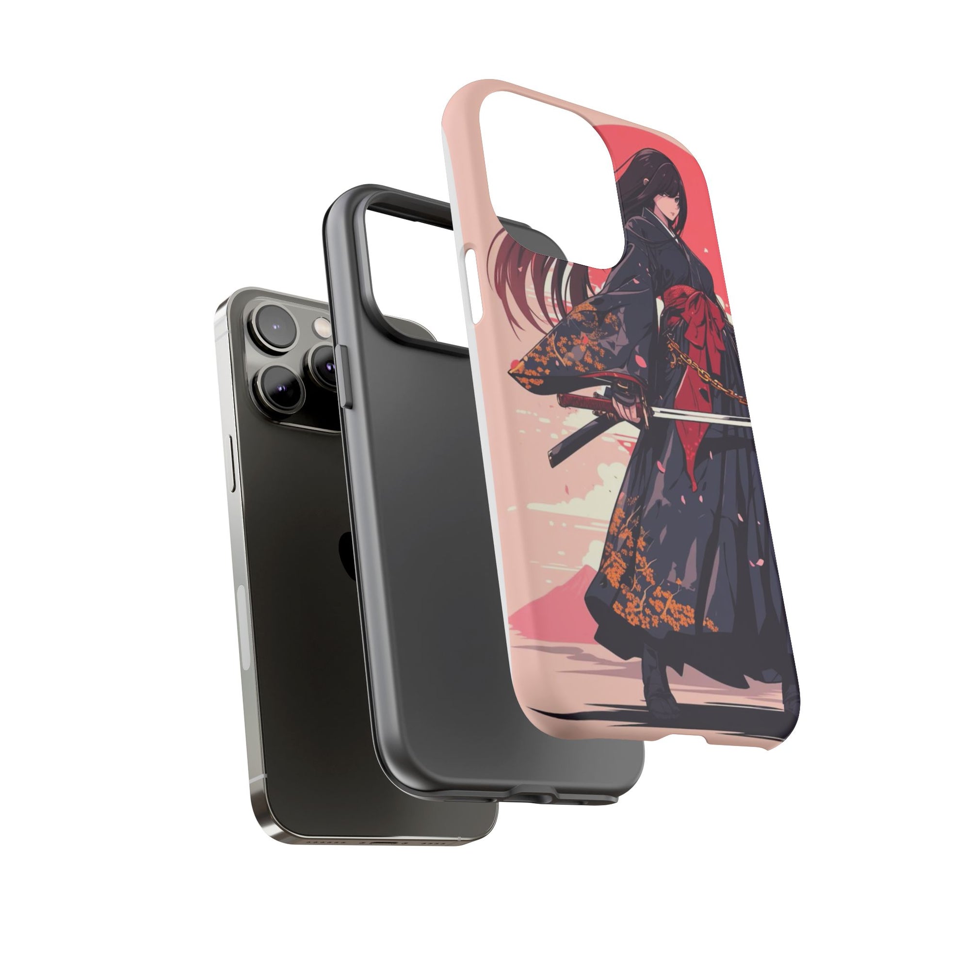 Stylish Phone Case with Warrior Design, Tough Phone Cover for Anime Lovers, Gift for Gamers, Cute Phone Accessories, Unique Tech Gifts