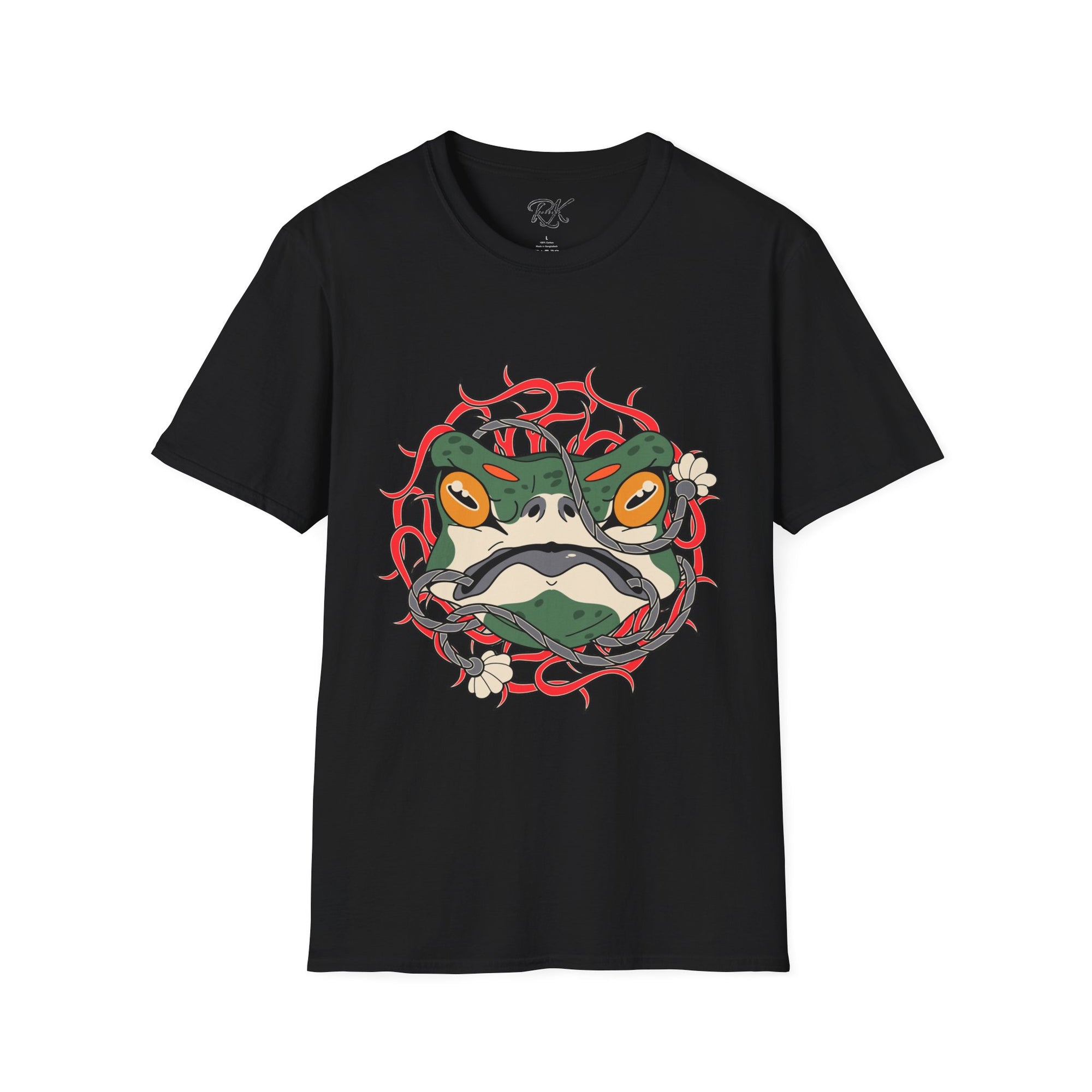 Frog Art Unisex Softstyle T-Shirt | Unique Graphic Tee, Casual Wear, Gift for Nature Lovers, Birthday, Eco-Friendly Fashion