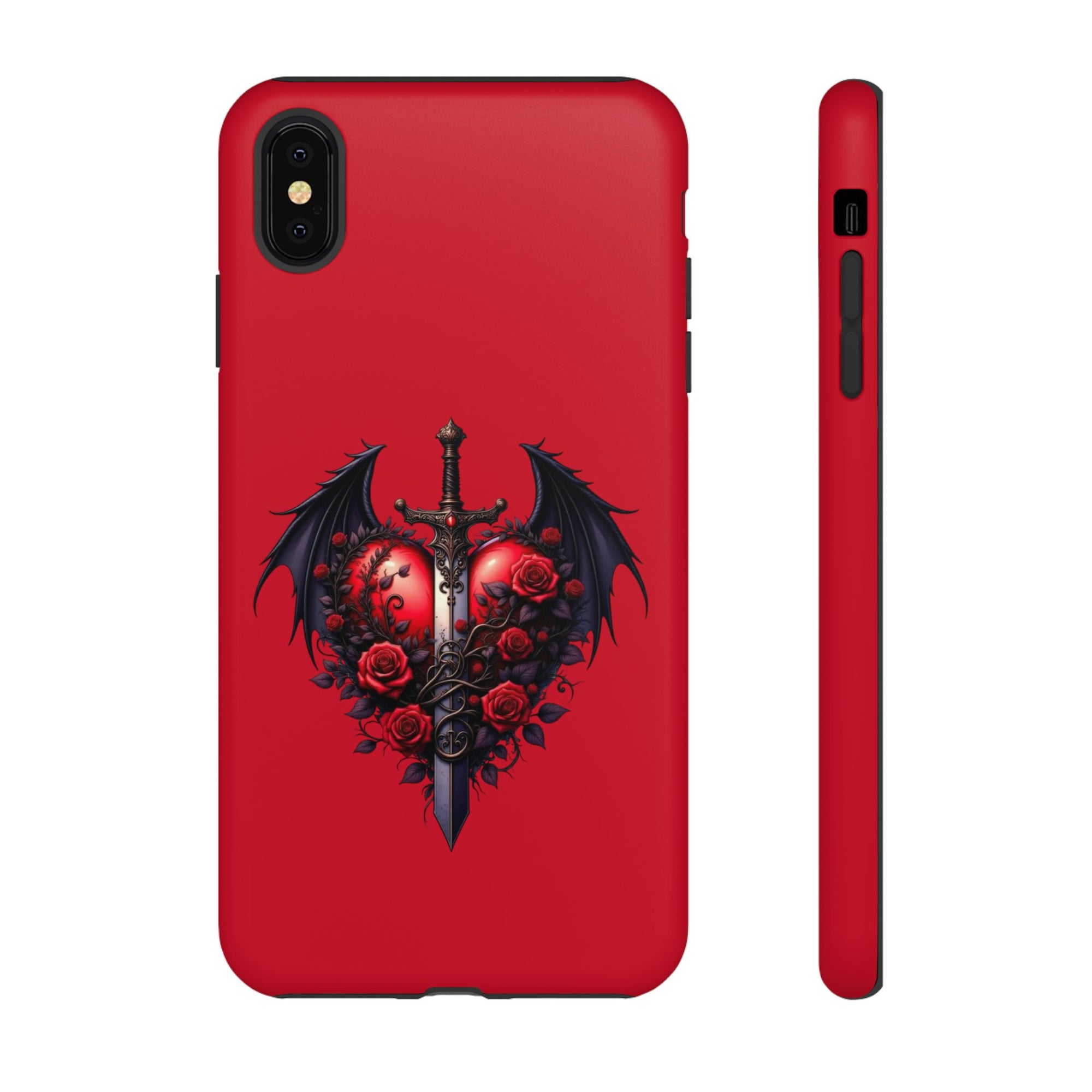 Tough Cases - Gothic Heart Phone Case, Edgy Accessories for Him, Unique Gifts for Her, Valentine's Day, Birthday, Artsy Phone Cover