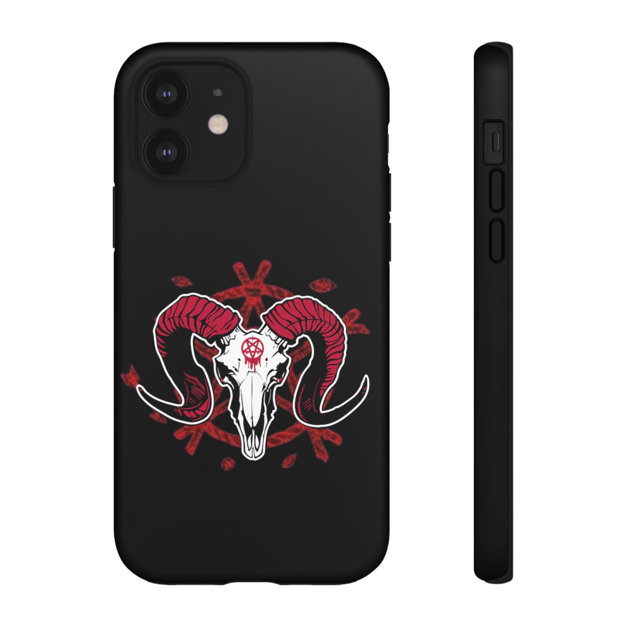 Tough Cases: Dark Aesthetic Phone Case, Gothic Phone Cover, Unique Gift for Him, Occult Design, Animal Skull Artwork, Halloween Decor