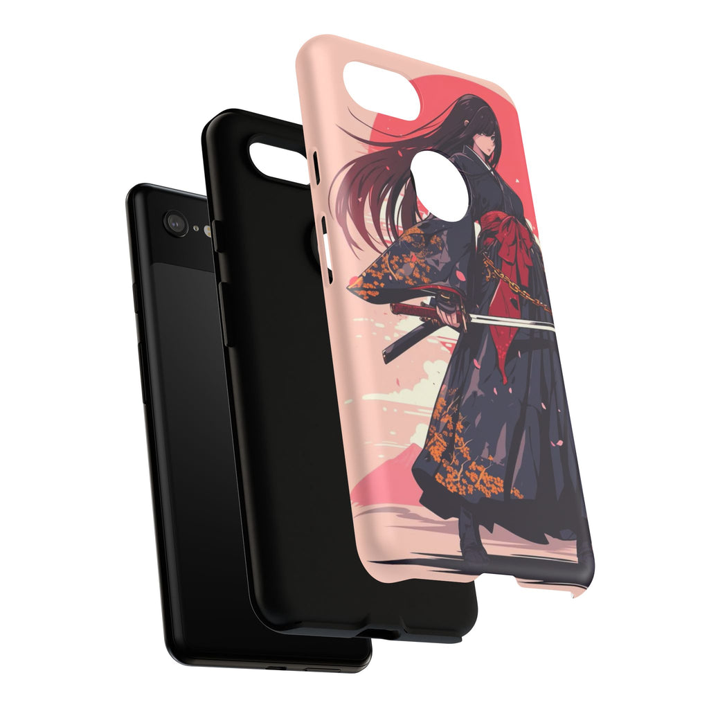 Stylish Phone Case with Warrior Design, Tough Phone Cover for Anime Lovers, Gift for Gamers, Cute Phone Accessories, Unique Tech Gifts