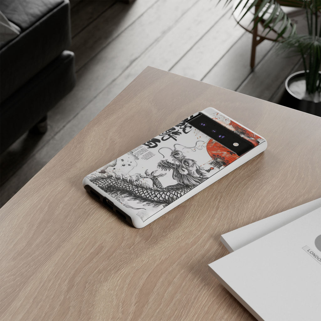 Dragon Design Phone Case, Tough Cases with Chinese Art for Unique Style, Gift for Art Lovers, Phone Protection, Trendy Accessories