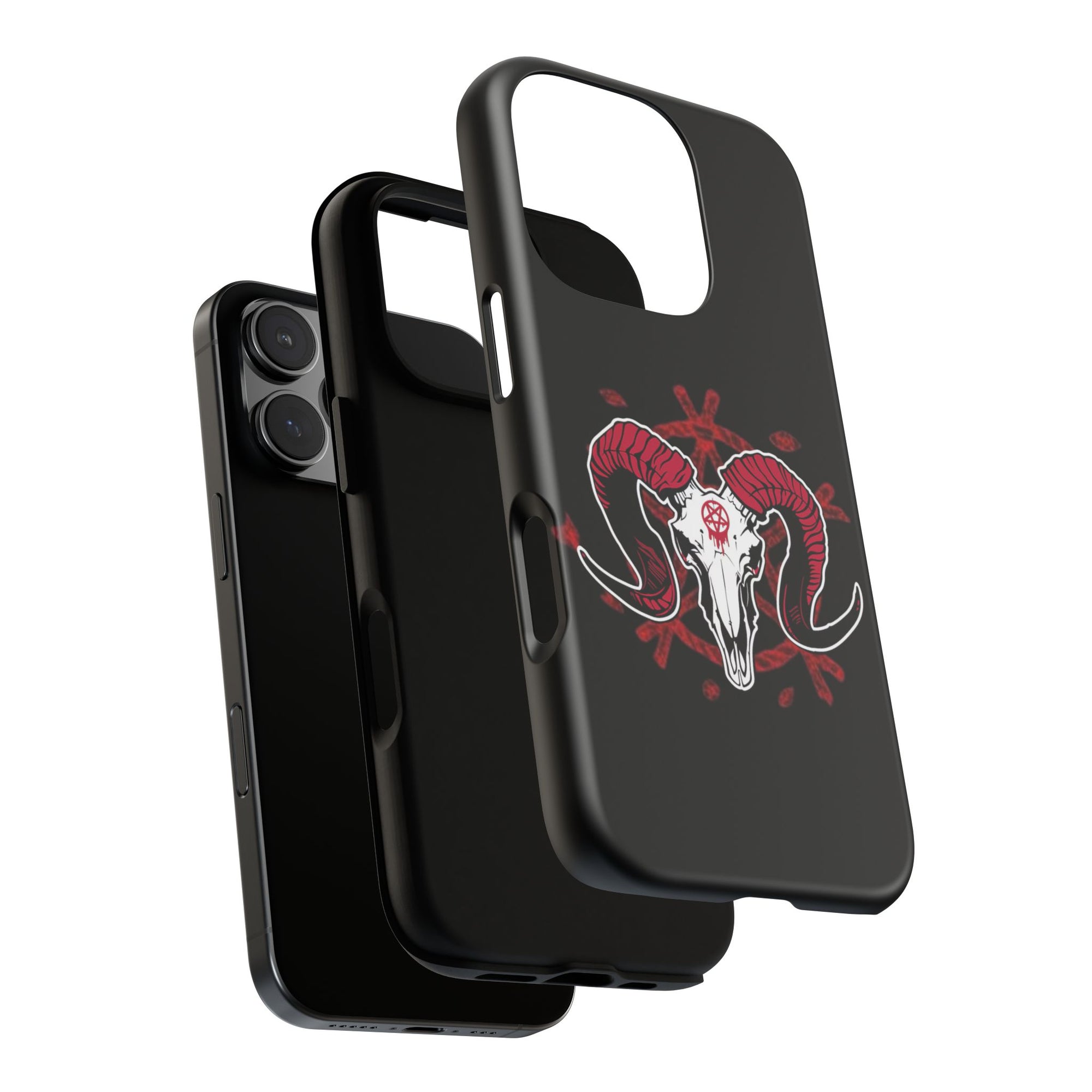 Tough Cases: Dark Aesthetic Phone Case, Gothic Phone Cover, Unique Gift for Him, Occult Design, Animal Skull Artwork, Halloween Decor