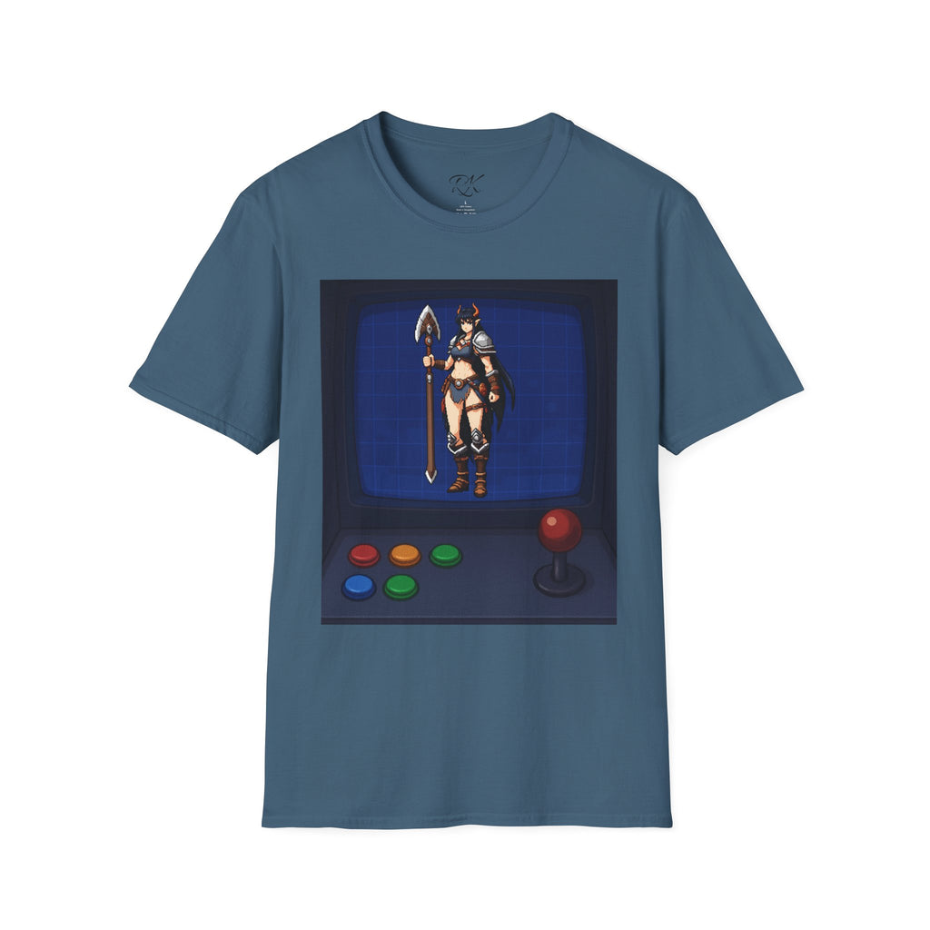 Unisex Barbarian Woman T-Shirt - Softstyle Graphic Tee for Gamers, Gifts for Her, Casual Wear, Birthday Present, Retro Style