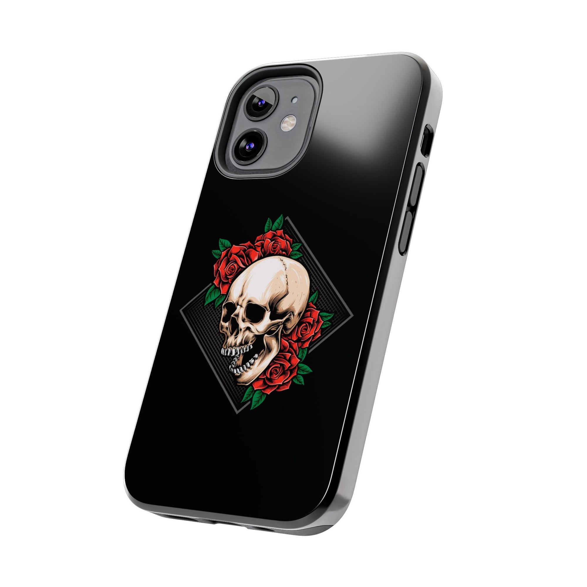 Tough Phone Cases with Skull and Roses Design | Edgy Protection, iPhone & Android Covers, Gothic Gifts, Unique Phone Accessories