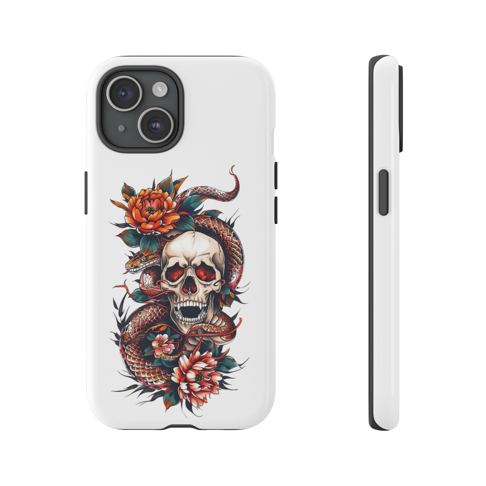 Tough Cases: Skull and Snake Phone Cases, Edgy Accessories, Alternative Fashion, Quirky Gift Ideas, Gothic Style