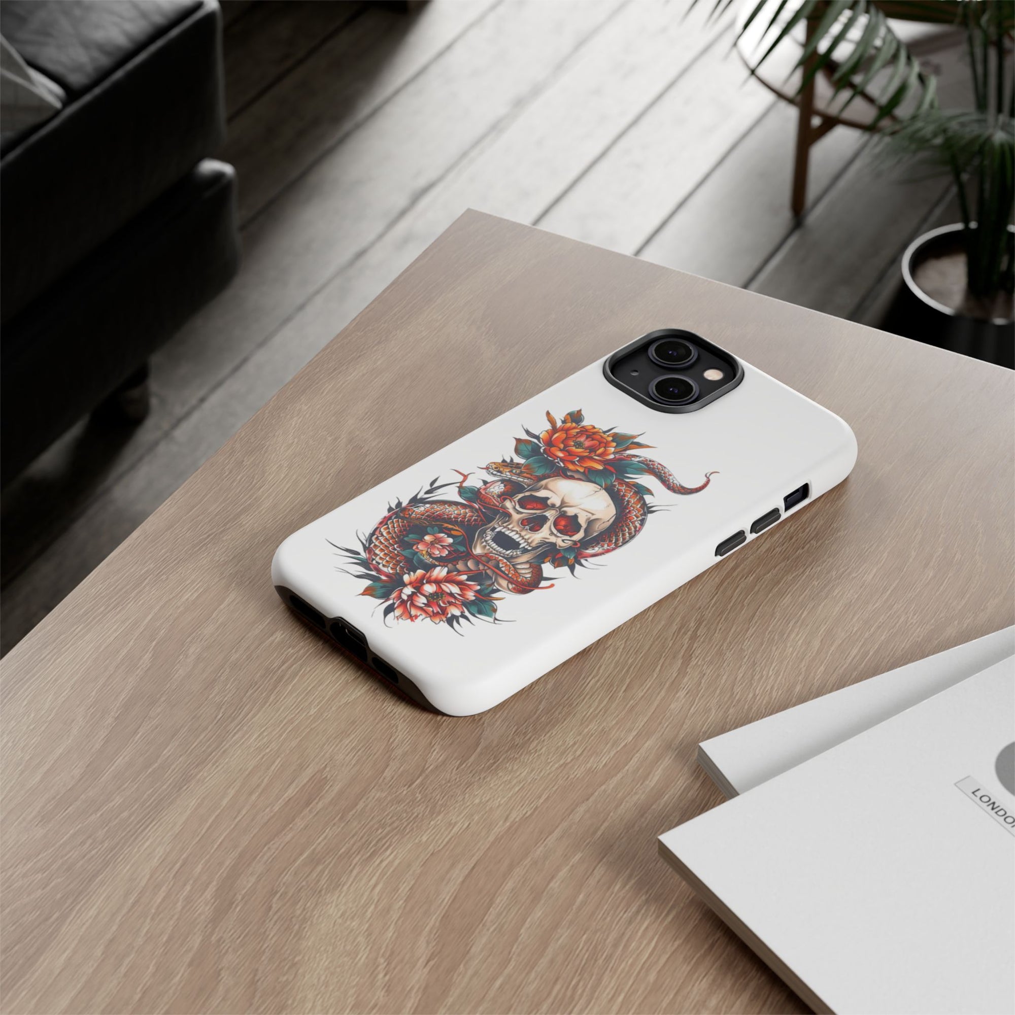 Tough Cases: Skull and Snake Phone Cases, Edgy Accessories, Alternative Fashion, Quirky Gift Ideas, Gothic Style