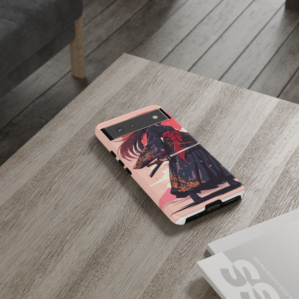 Stylish Phone Case with Warrior Design, Tough Phone Cover for Anime Lovers, Gift for Gamers, Cute Phone Accessories, Unique Tech Gifts