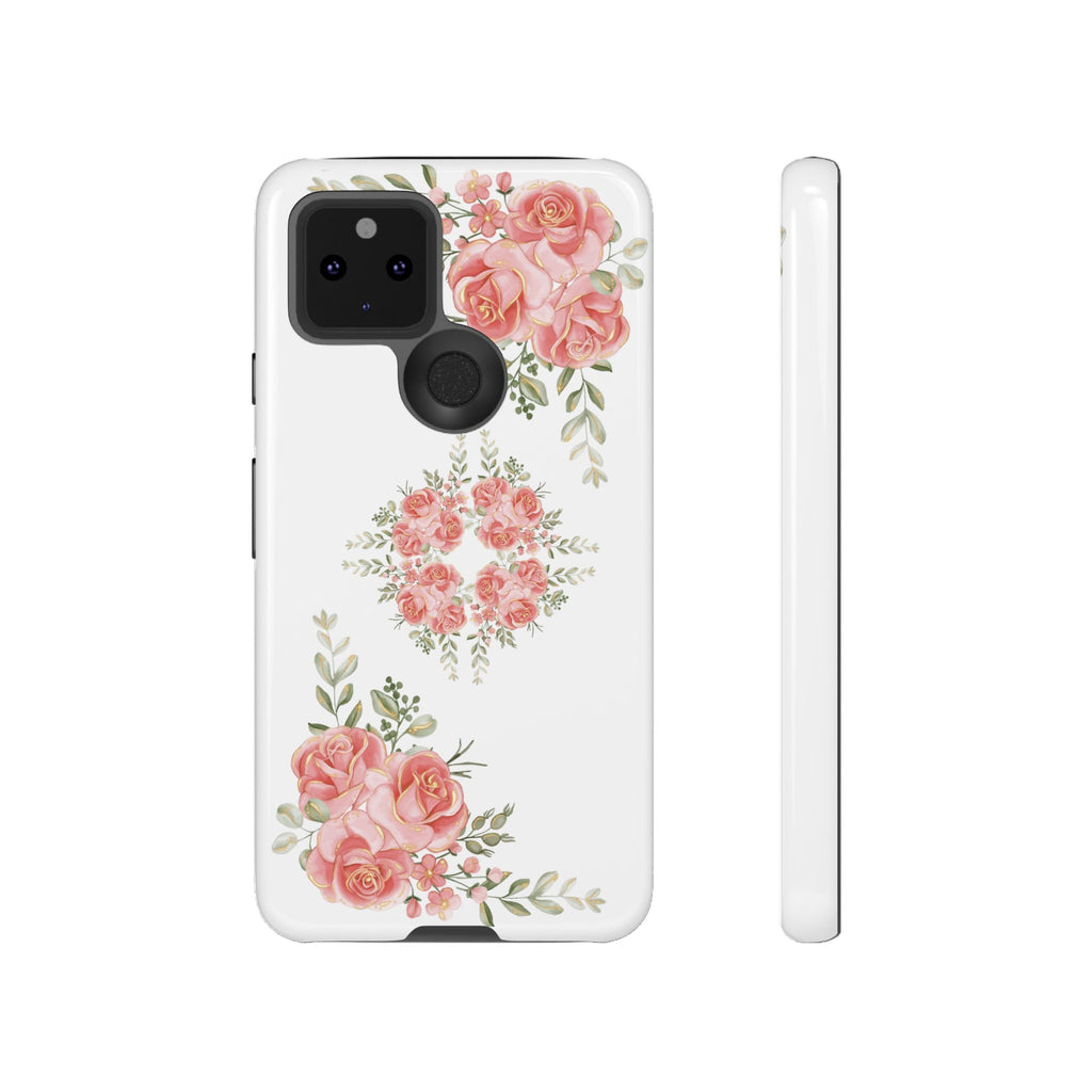 Floral Phone Case, Tough iPhone Case, Rose Design Case, Gift for Her, Floral Phone Cover