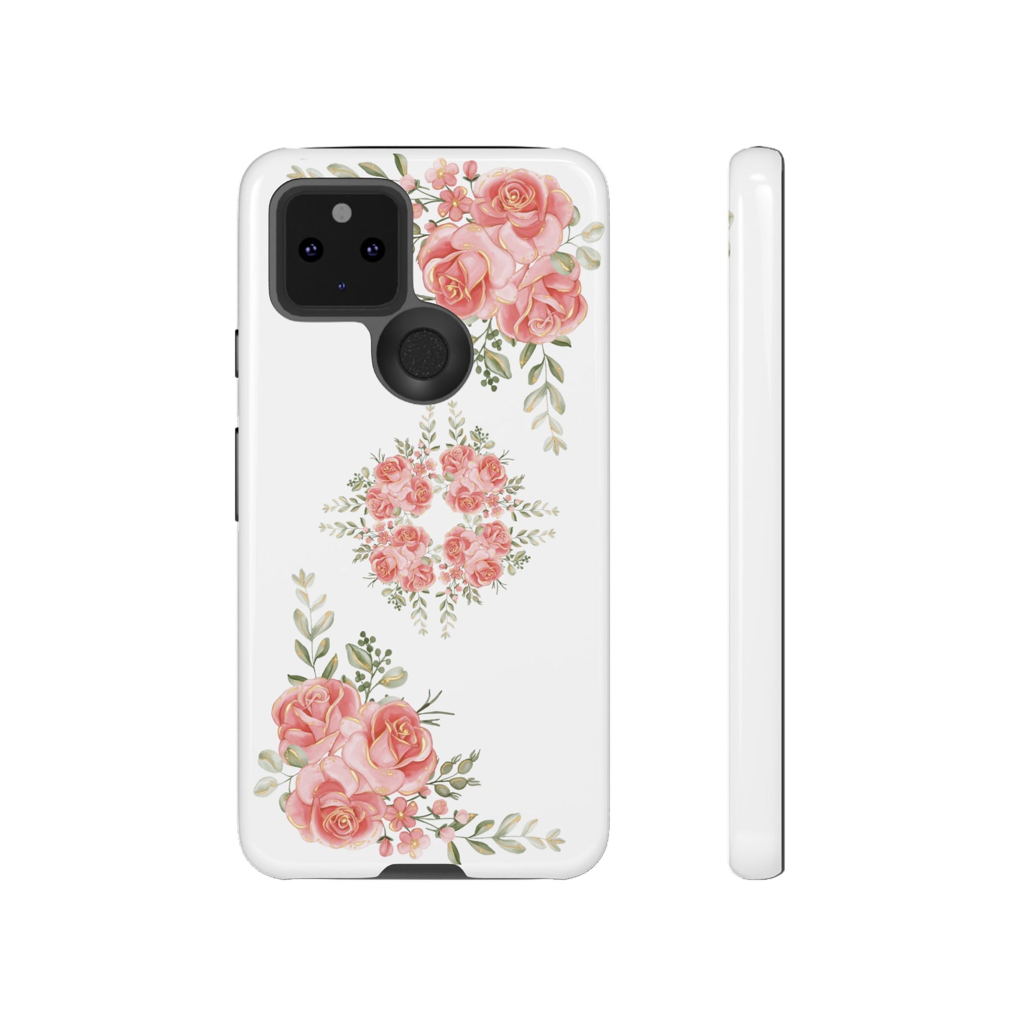 Floral Phone Case, Tough iPhone Case, Rose Design Case, Gift for Her, Floral Phone Cover