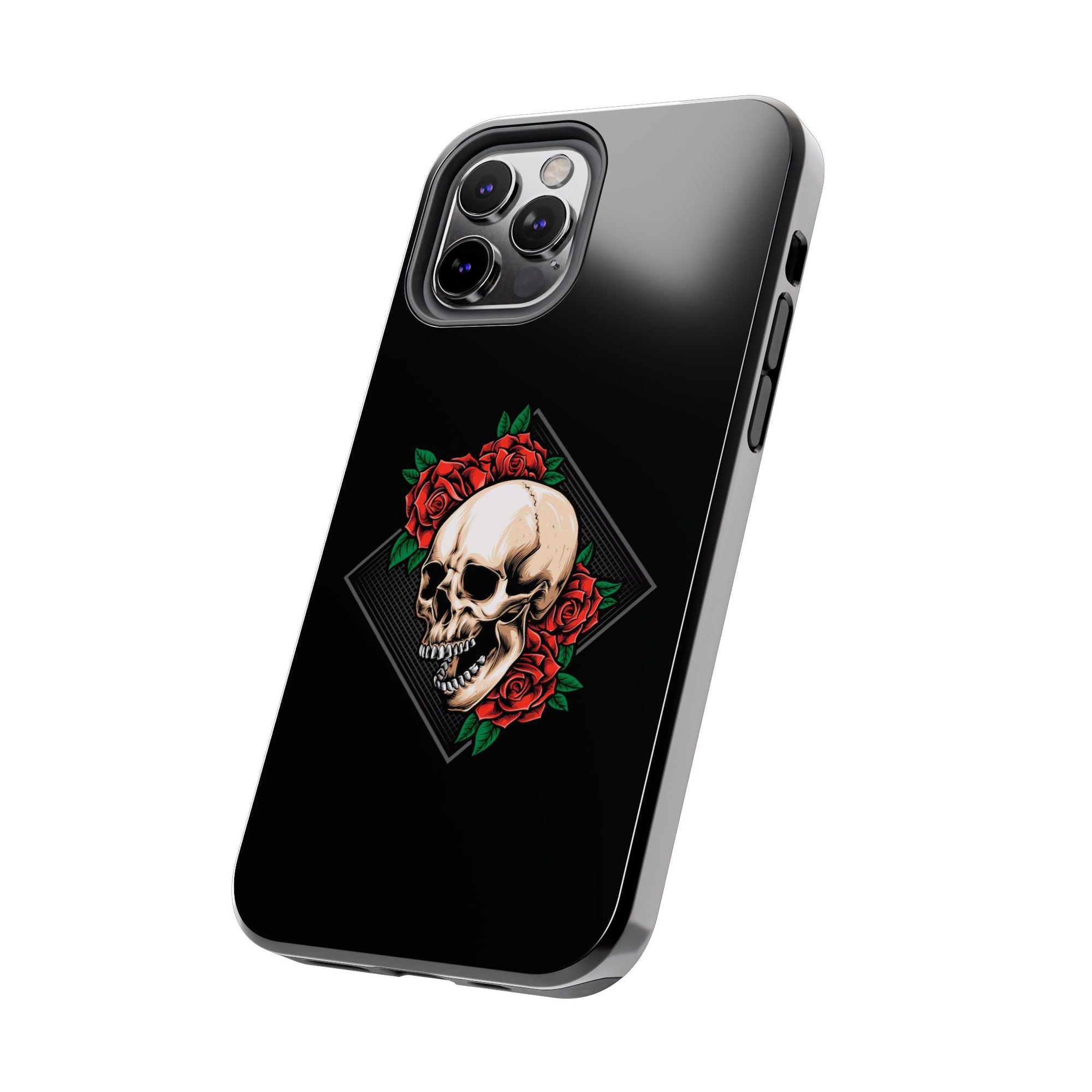 Tough Phone Cases with Skull and Roses Design | Edgy Protection, iPhone & Android Covers, Gothic Gifts, Unique Phone Accessories