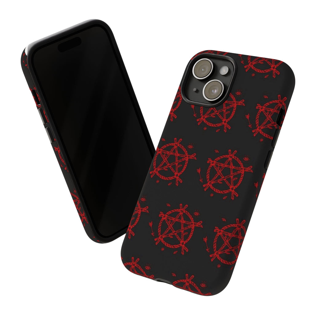 Anarchist iPhone Case, Tough Phone Cover, Punk Style Accessory, Unique Gift for Rebels, Goth Aesthetic Phone Case