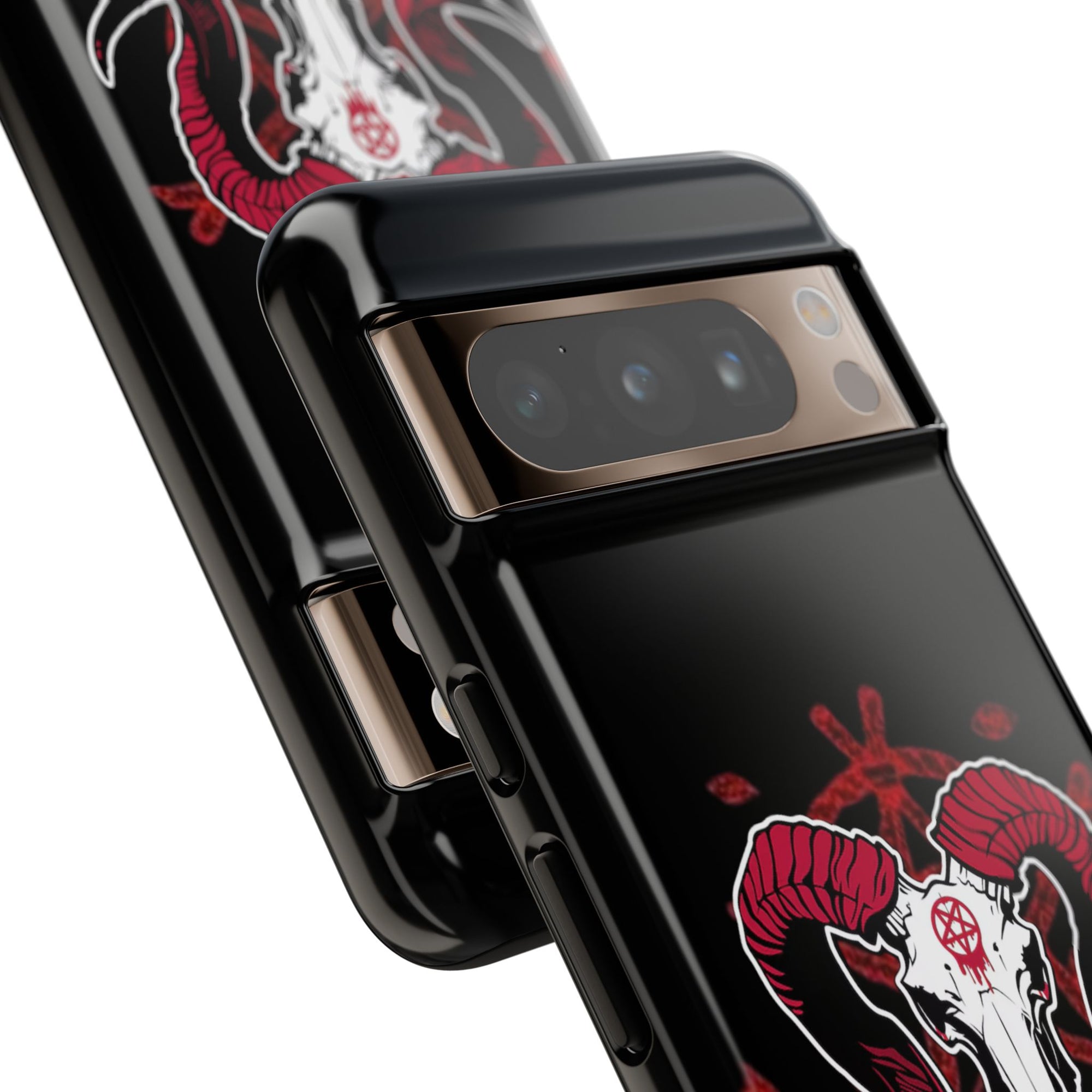 Tough Cases: Dark Aesthetic Phone Case, Gothic Phone Cover, Unique Gift for Him, Occult Design, Animal Skull Artwork, Halloween Decor