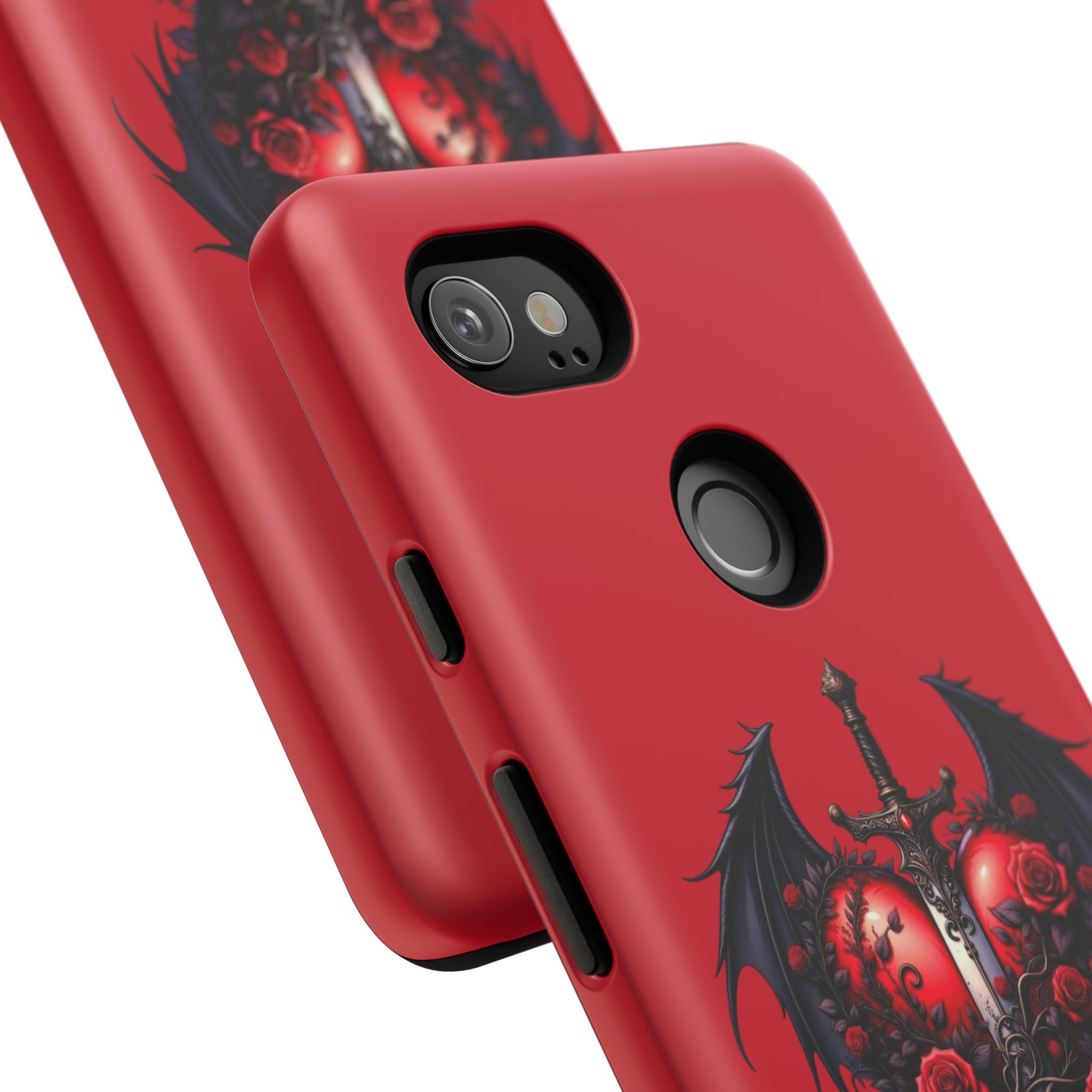 Tough Cases - Gothic Heart Phone Case, Edgy Accessories for Him, Unique Gifts for Her, Valentine's Day, Birthday, Artsy Phone Cover