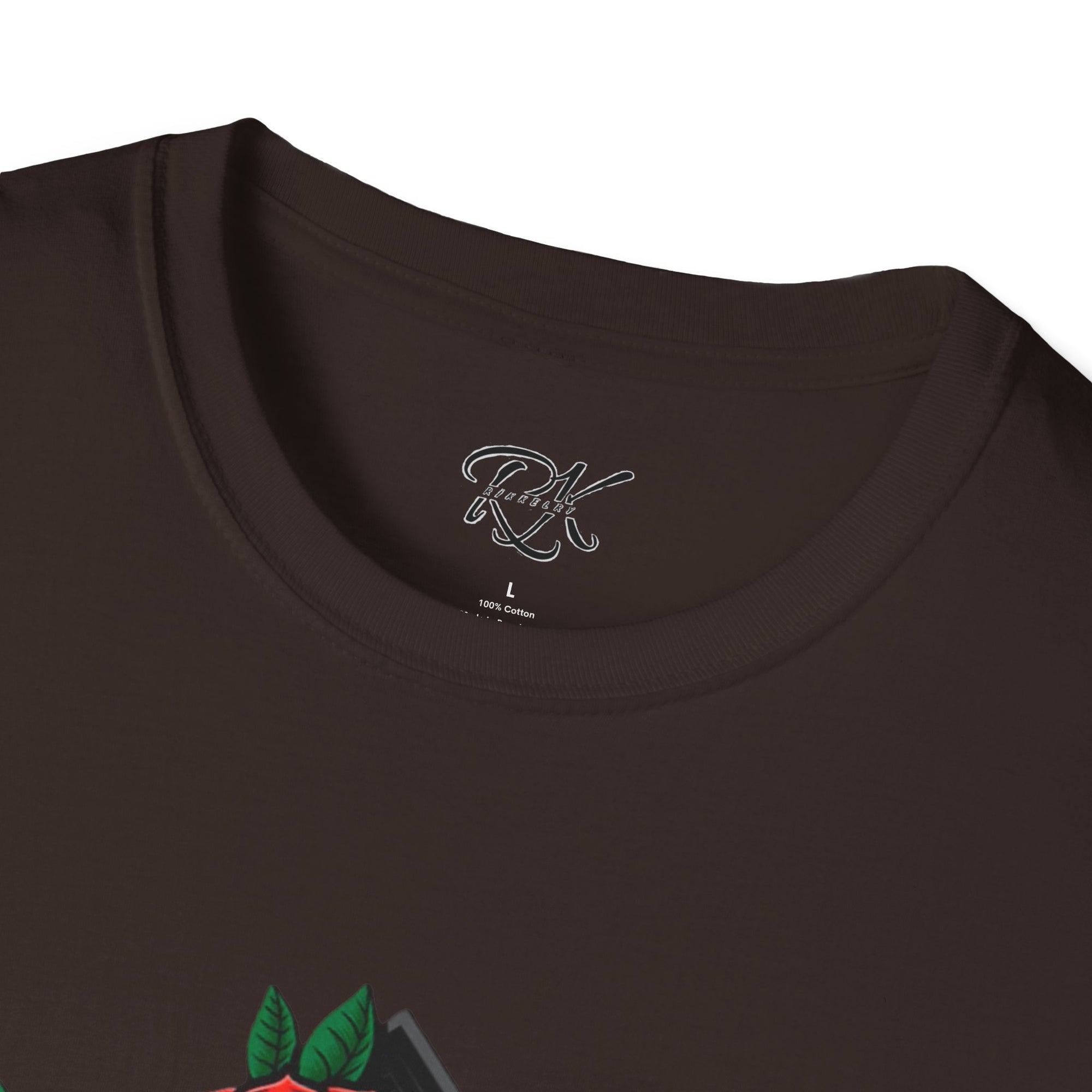 Skull and Roses T-Shirt | Edgy Unisex Softstyle Tee for Music Lovers, Halloween, Casual Wear, Gift Idea, Streetwear