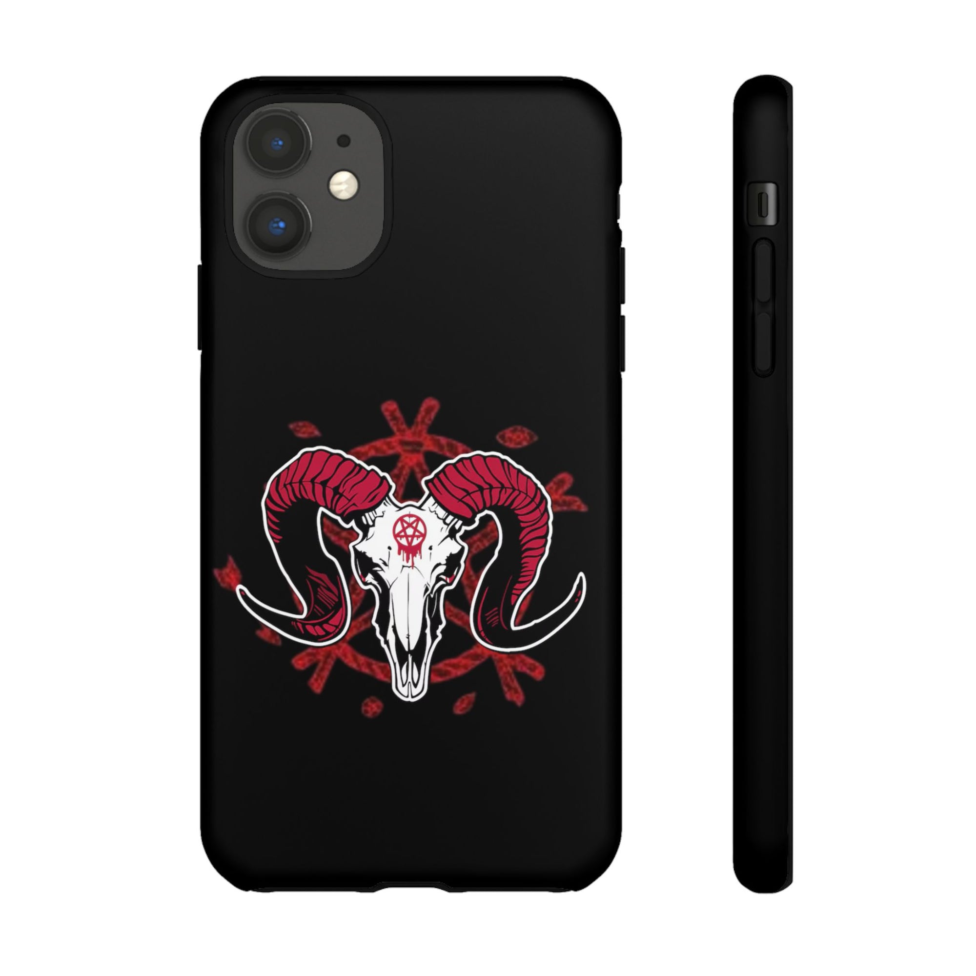 Tough Cases: Dark Aesthetic Phone Case, Gothic Phone Cover, Unique Gift for Him, Occult Design, Animal Skull Artwork, Halloween Decor