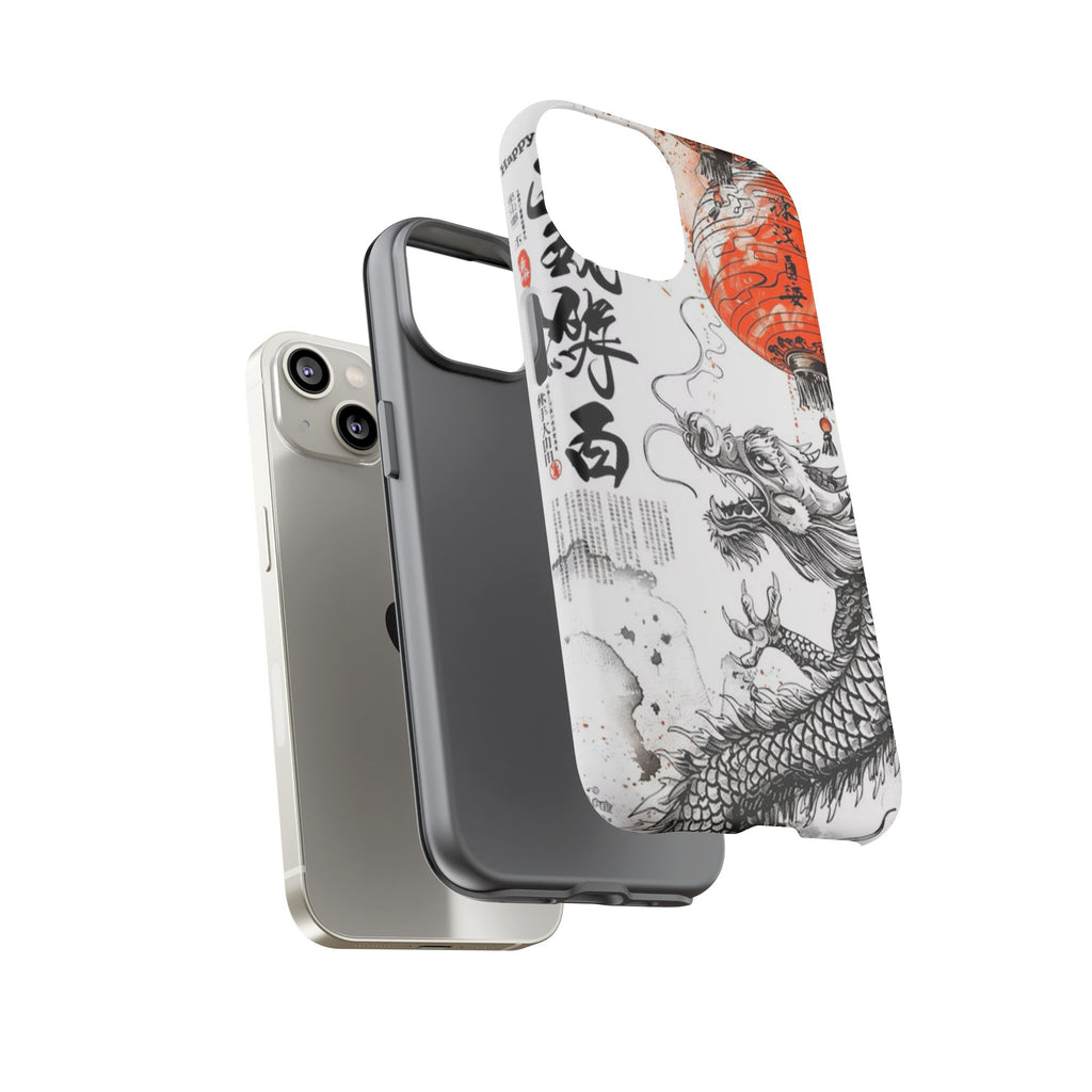 Dragon Design Phone Case, Tough Cases with Chinese Art for Unique Style, Gift for Art Lovers, Phone Protection, Trendy Accessories