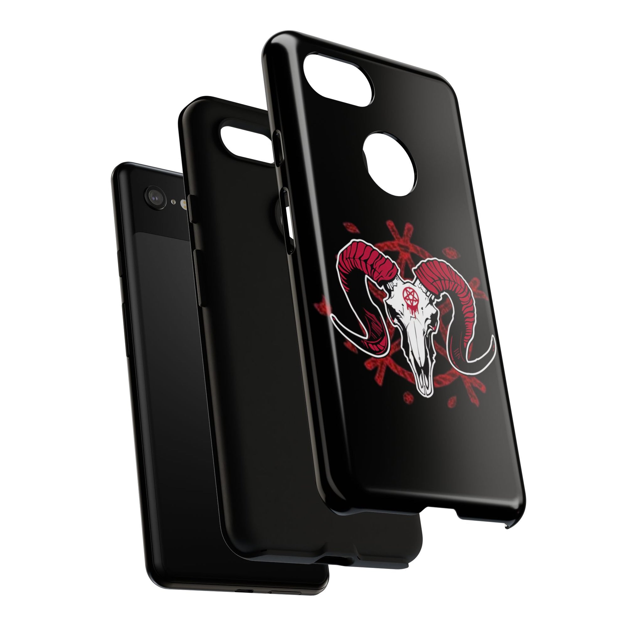 Tough Cases: Dark Aesthetic Phone Case, Gothic Phone Cover, Unique Gift for Him, Occult Design, Animal Skull Artwork, Halloween Decor