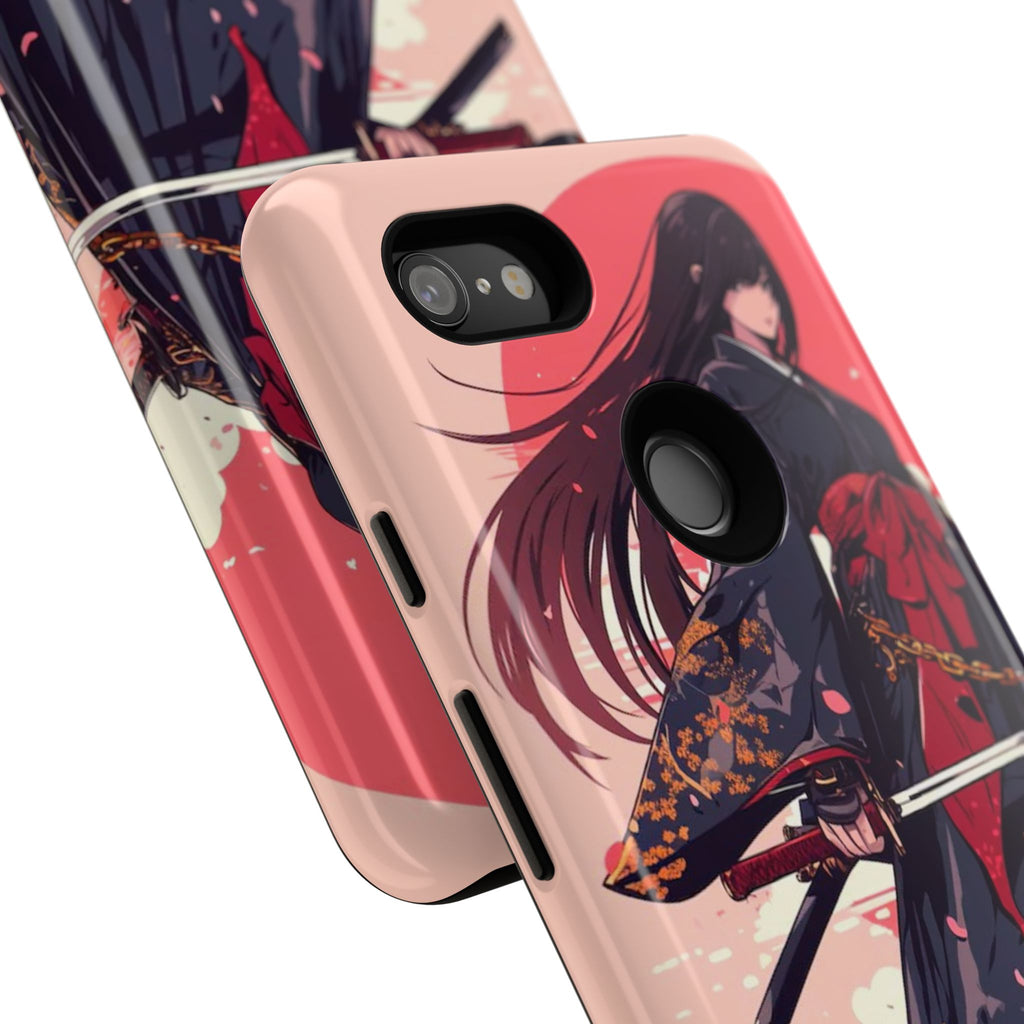 Stylish Phone Case with Warrior Design, Tough Phone Cover for Anime Lovers, Gift for Gamers, Cute Phone Accessories, Unique Tech Gifts