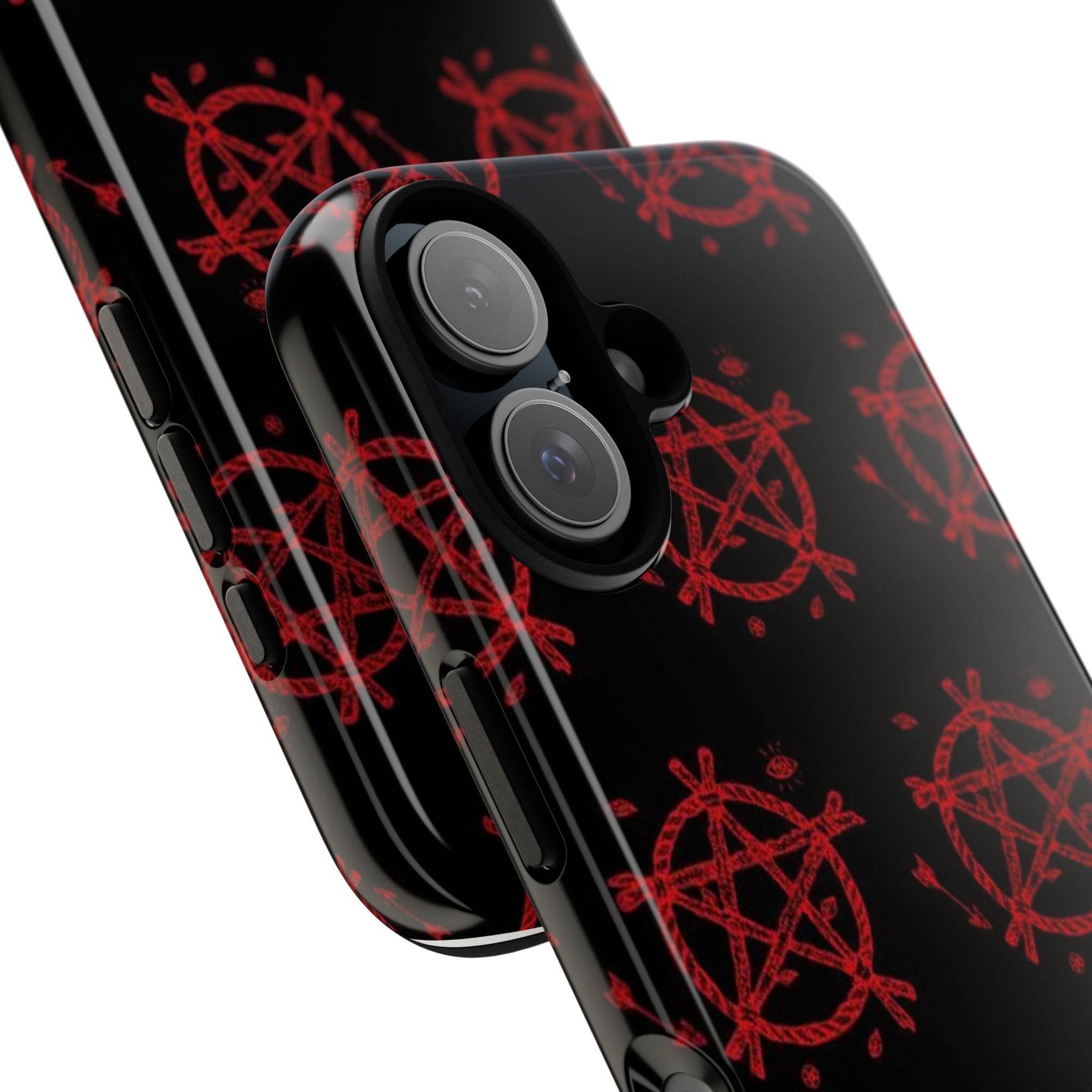 Anarchist iPhone Case, Tough Phone Cover, Punk Style Accessory, Unique Gift for Rebels, Goth Aesthetic Phone Case