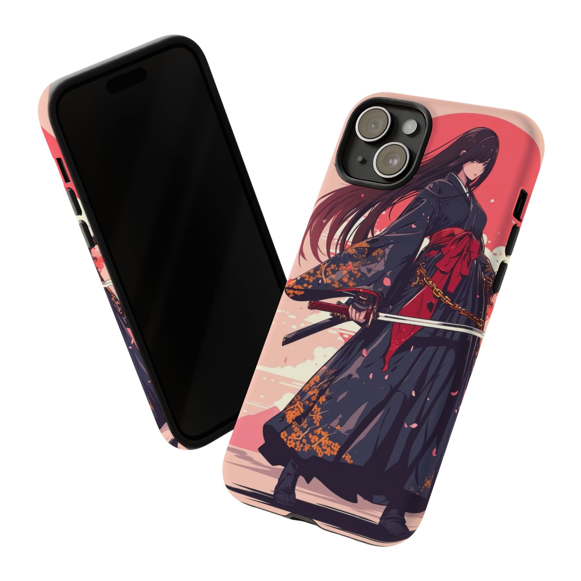 Stylish Phone Case with Warrior Design, Tough Phone Cover for Anime Lovers, Gift for Gamers, Cute Phone Accessories, Unique Tech Gifts