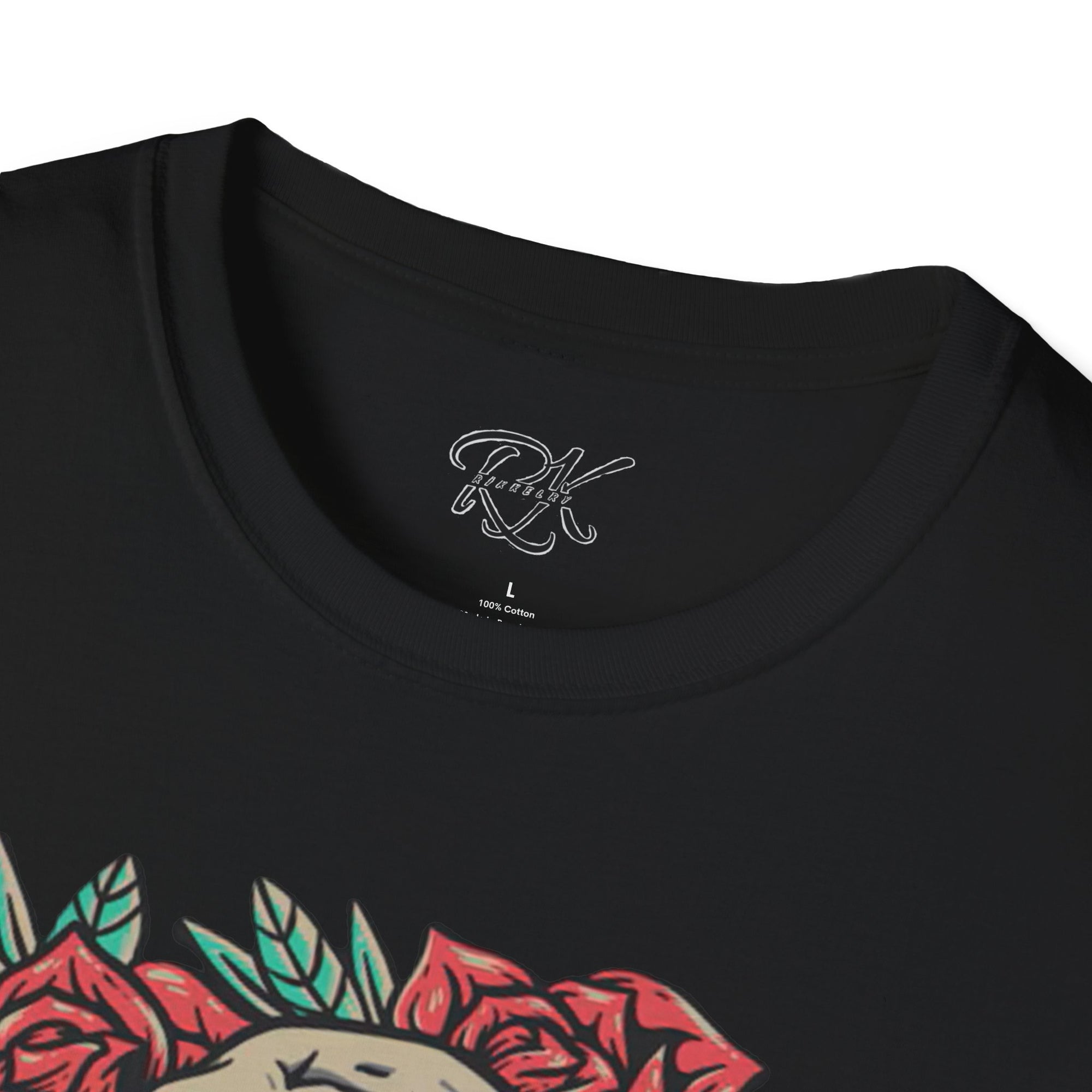 Skull & Roses Graphic T-Shirt | Edgy Casual Wear, Halloween Outfit, Gift for Friends, Festival Style, Unisex Shirt