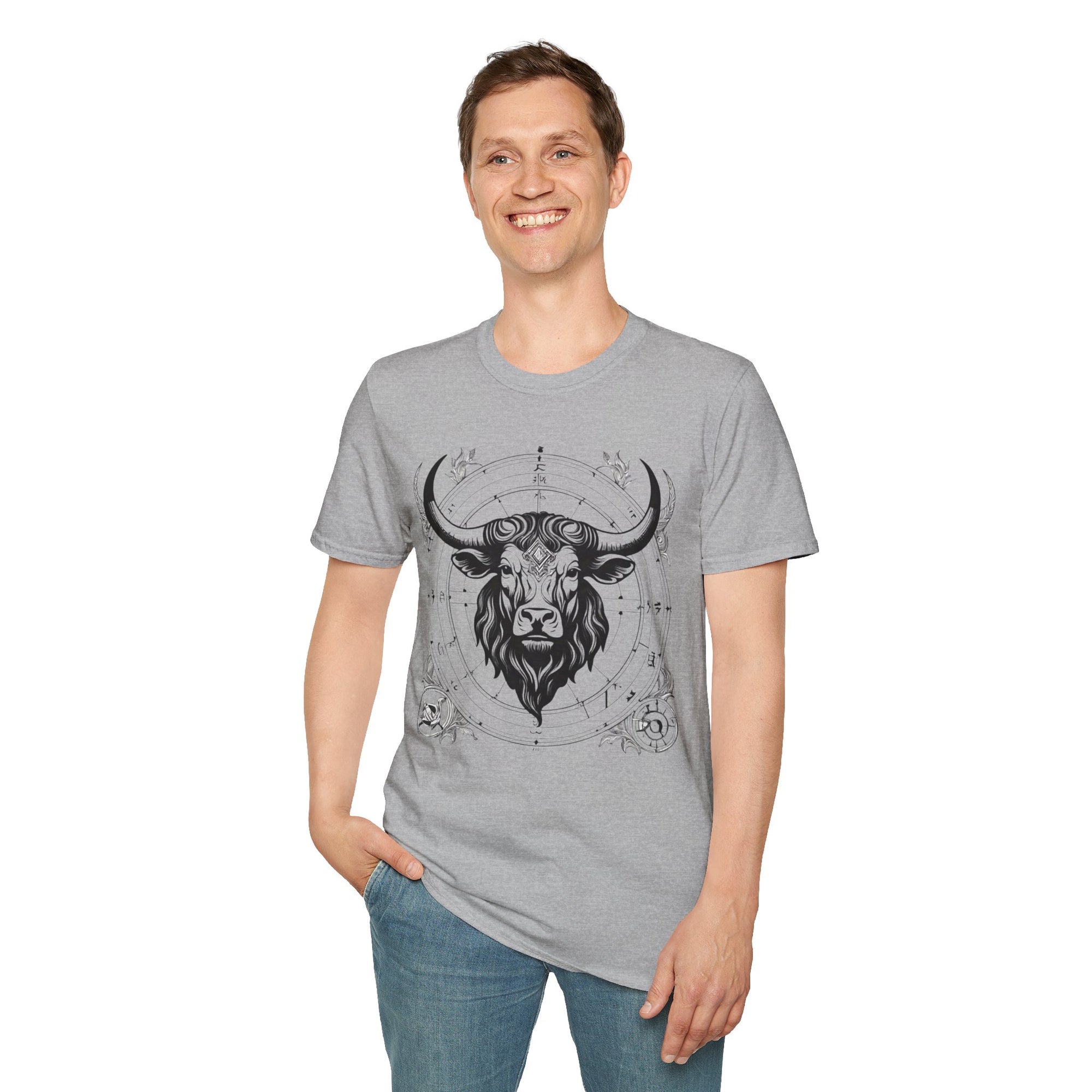 Taurus Zodiac T-Shirt, Astrology Tee, Horoscope Gift, Unisex Softstyle Shirt, Birthday Apparel, Taurus Constellation Top