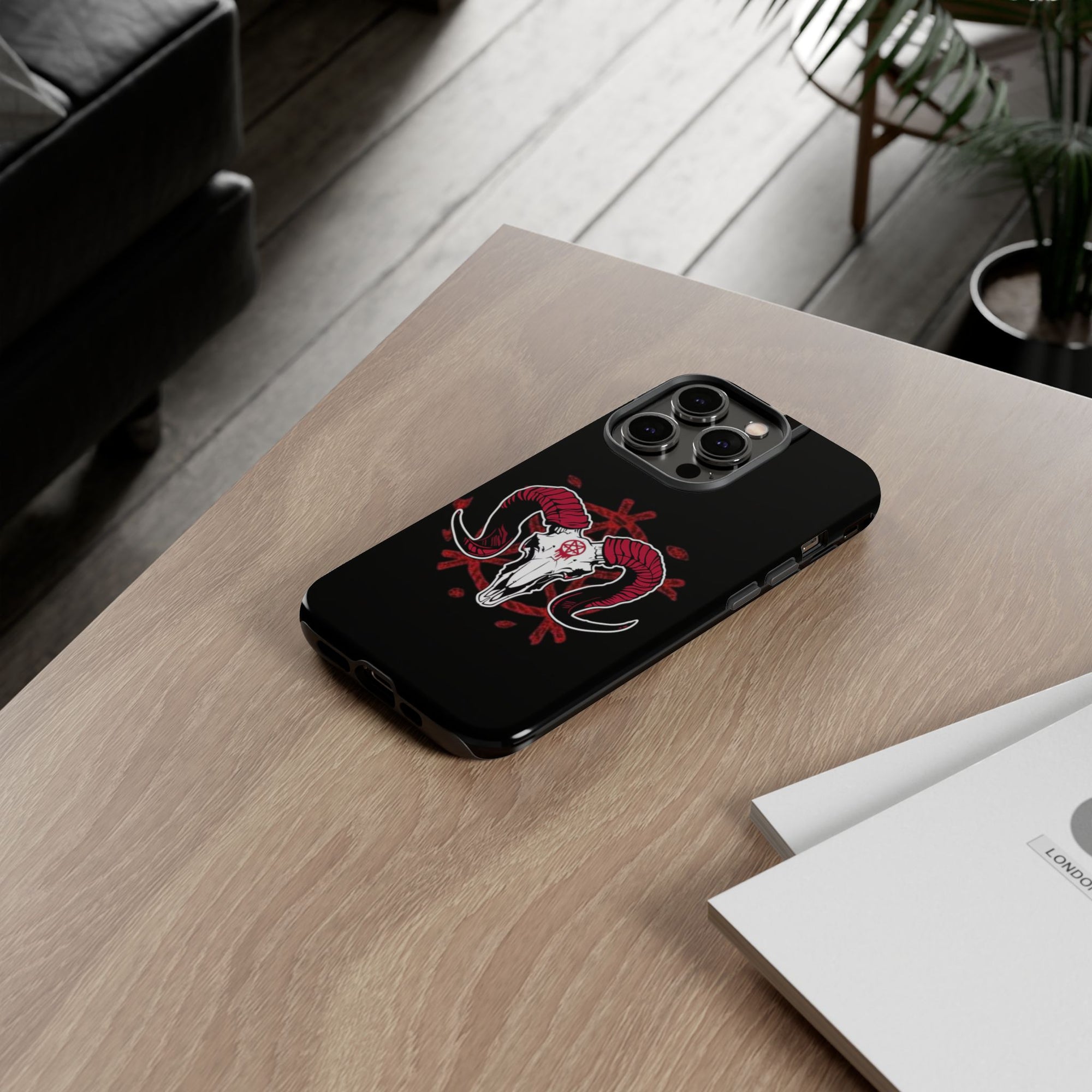 Tough Cases: Dark Aesthetic Phone Case, Gothic Phone Cover, Unique Gift for Him, Occult Design, Animal Skull Artwork, Halloween Decor