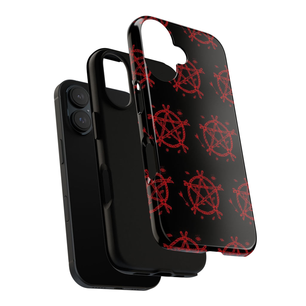 Anarchist iPhone Case, Tough Phone Cover, Punk Style Accessory, Unique Gift for Rebels, Goth Aesthetic Phone Case