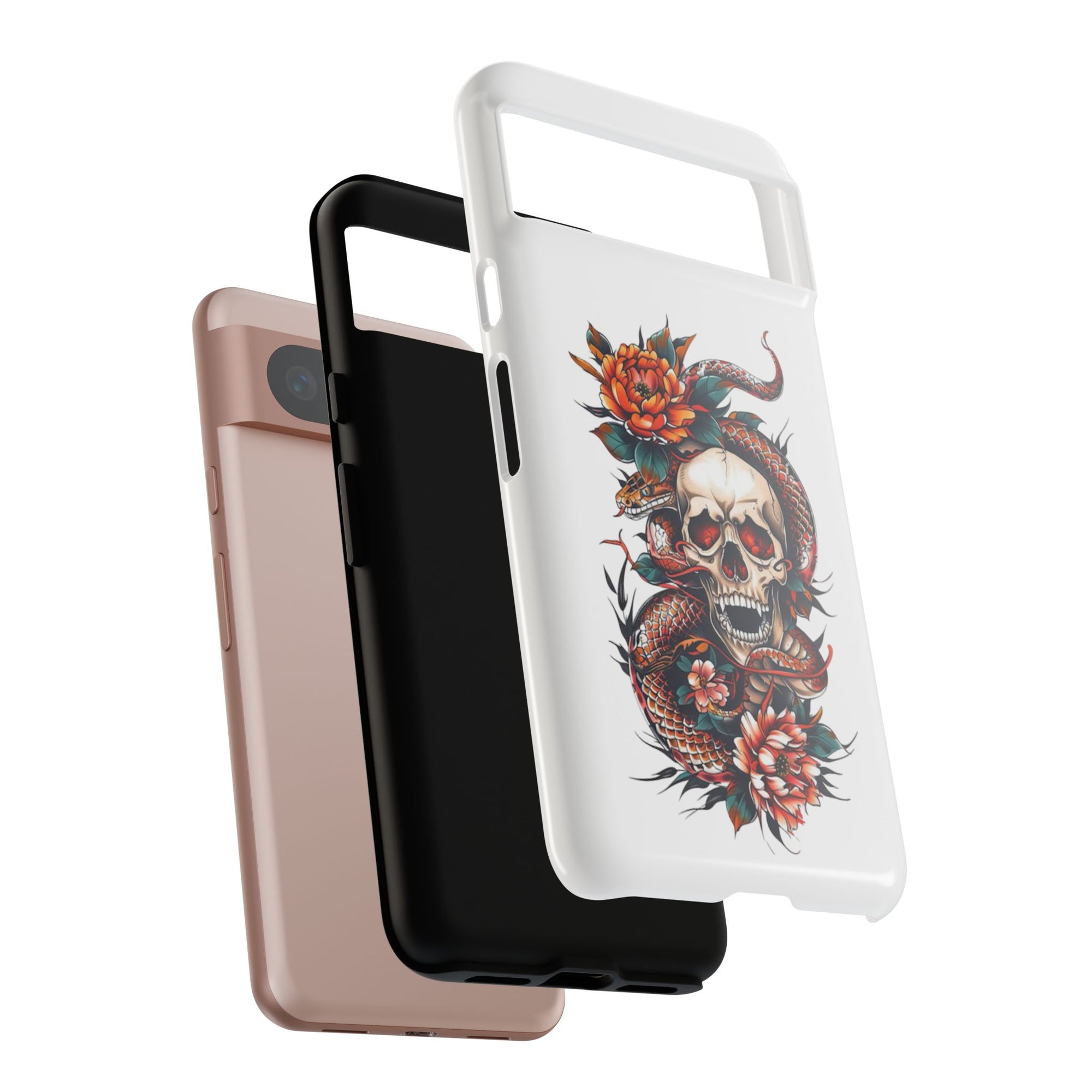 Tough Cases: Skull and Snake Phone Cases, Edgy Accessories, Alternative Fashion, Quirky Gift Ideas, Gothic Style