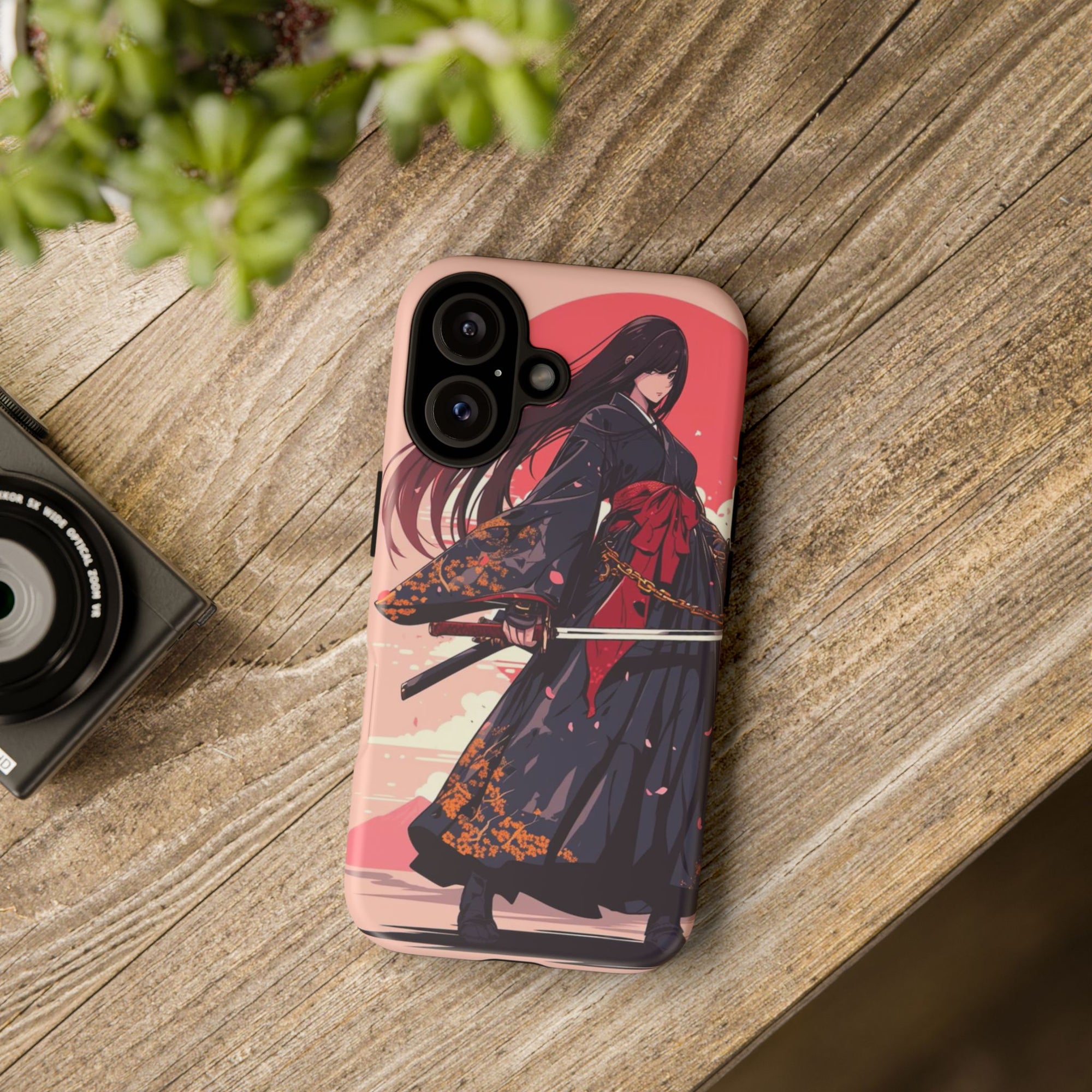 Stylish Phone Case with Warrior Design, Tough Phone Cover for Anime Lovers, Gift for Gamers, Cute Phone Accessories, Unique Tech Gifts
