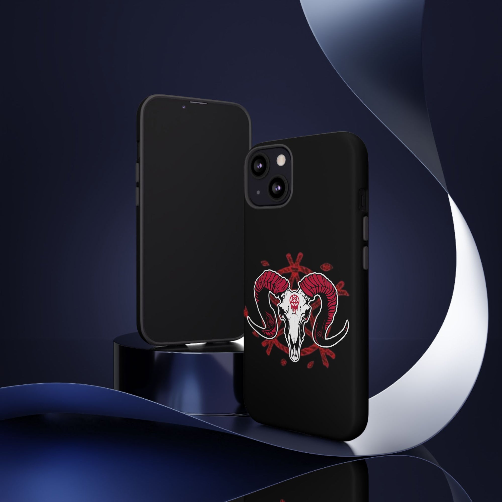 Tough Cases: Dark Aesthetic Phone Case, Gothic Phone Cover, Unique Gift for Him, Occult Design, Animal Skull Artwork, Halloween Decor