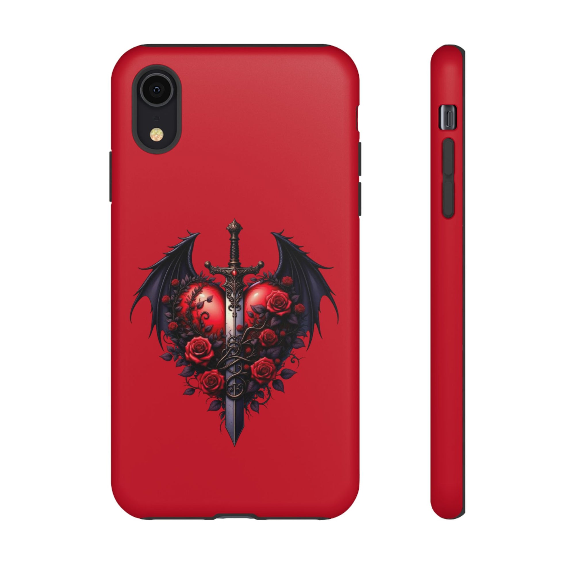 Tough Cases - Gothic Heart Phone Case, Edgy Accessories for Him, Unique Gifts for Her, Valentine's Day, Birthday, Artsy Phone Cover
