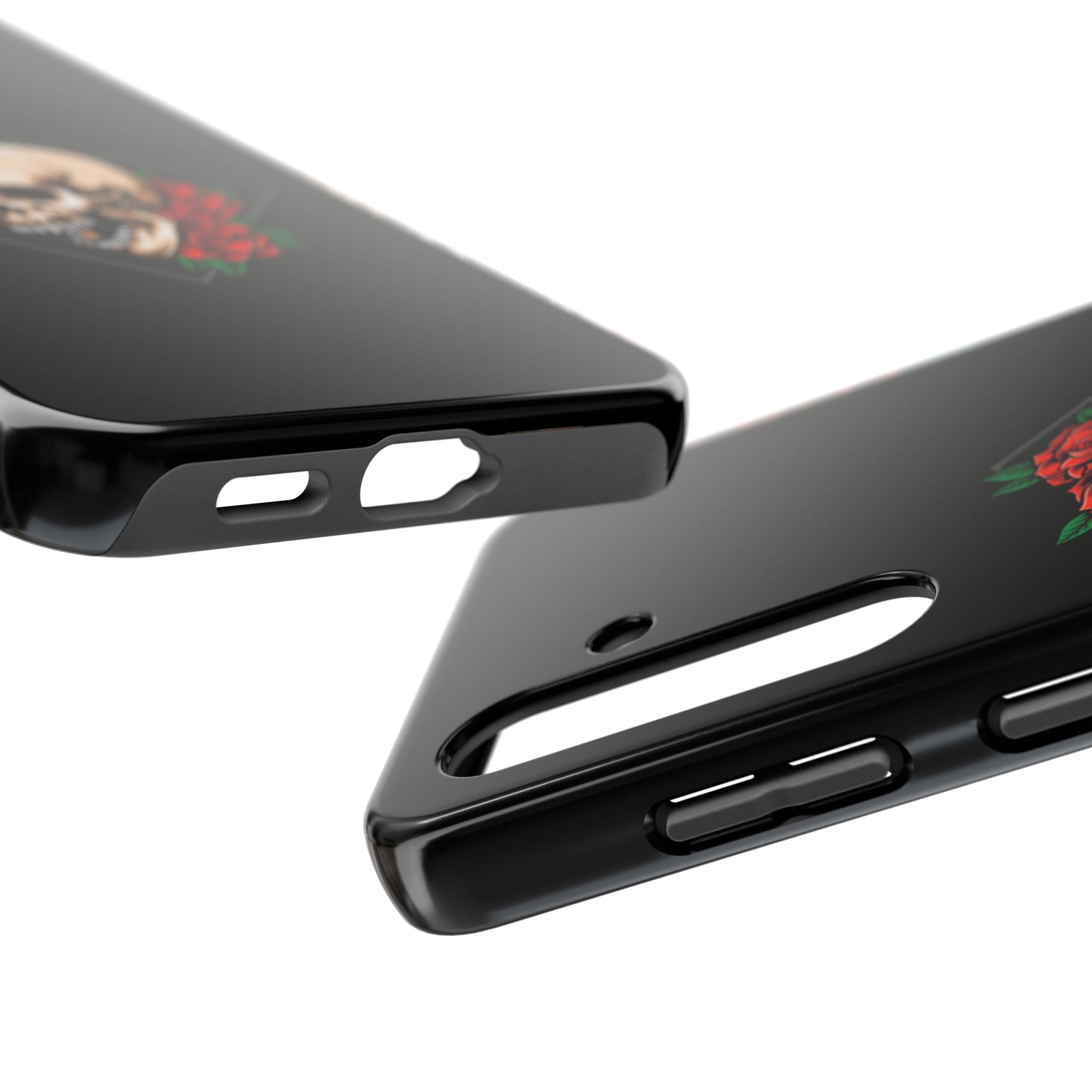 Tough Phone Cases with Skull and Roses Design | Edgy Protection, iPhone & Android Covers, Gothic Gifts, Unique Phone Accessories