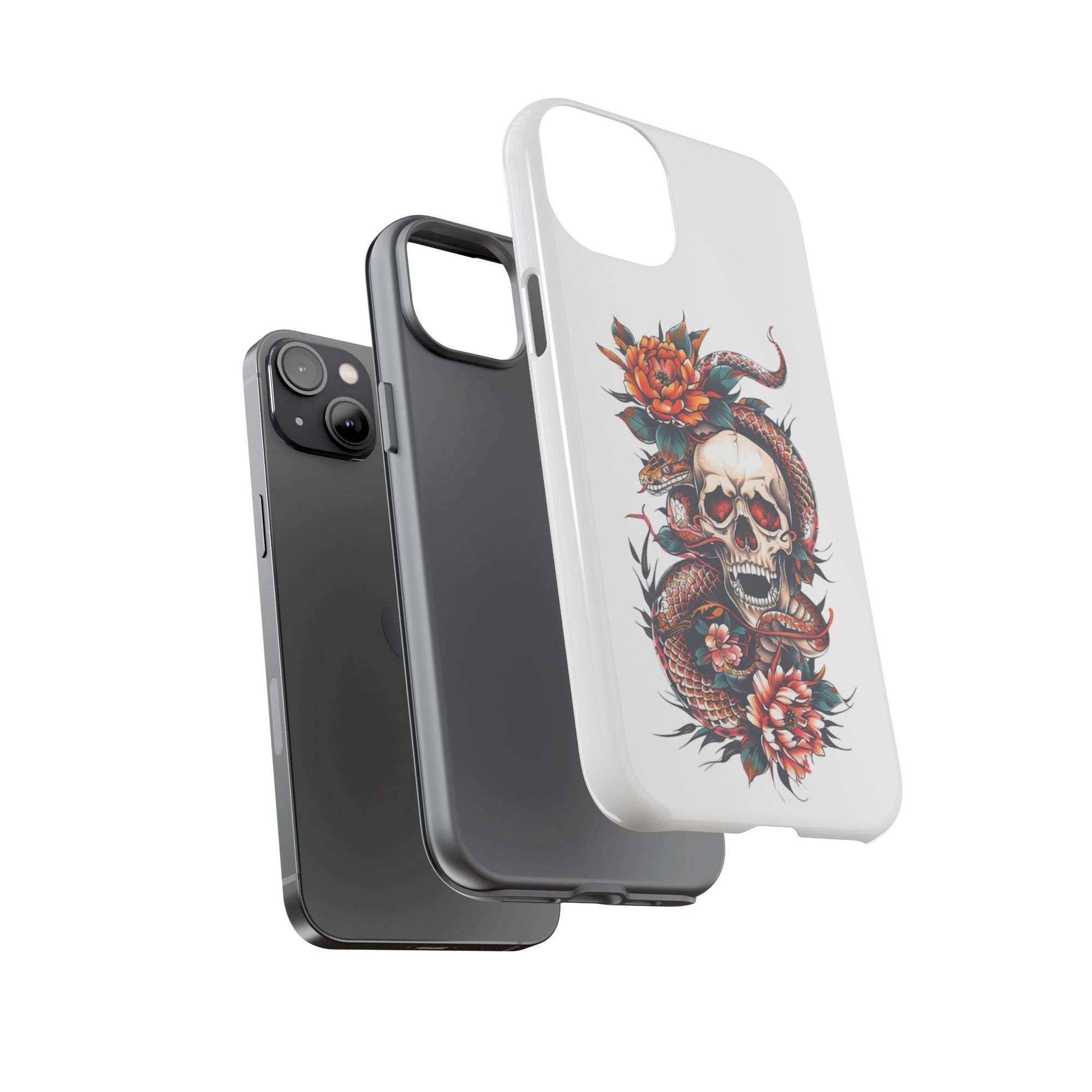 Tough Cases: Skull and Snake Phone Cases, Edgy Accessories, Alternative Fashion, Quirky Gift Ideas, Gothic Style