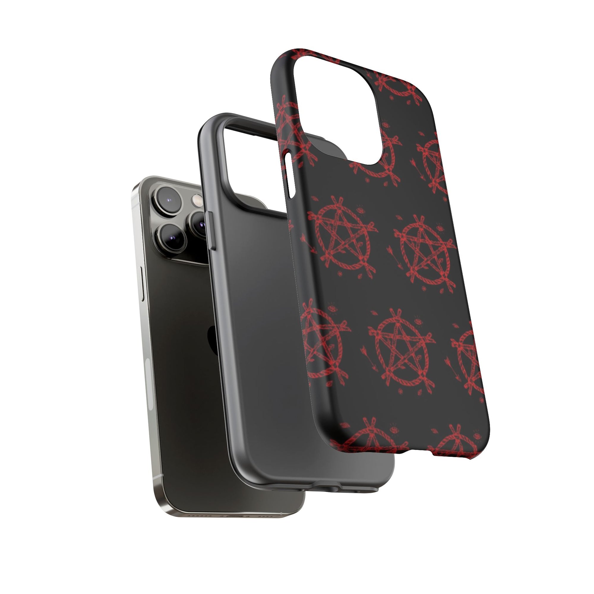 Anarchist iPhone Case, Tough Phone Cover, Punk Style Accessory, Unique Gift for Rebels, Goth Aesthetic Phone Case