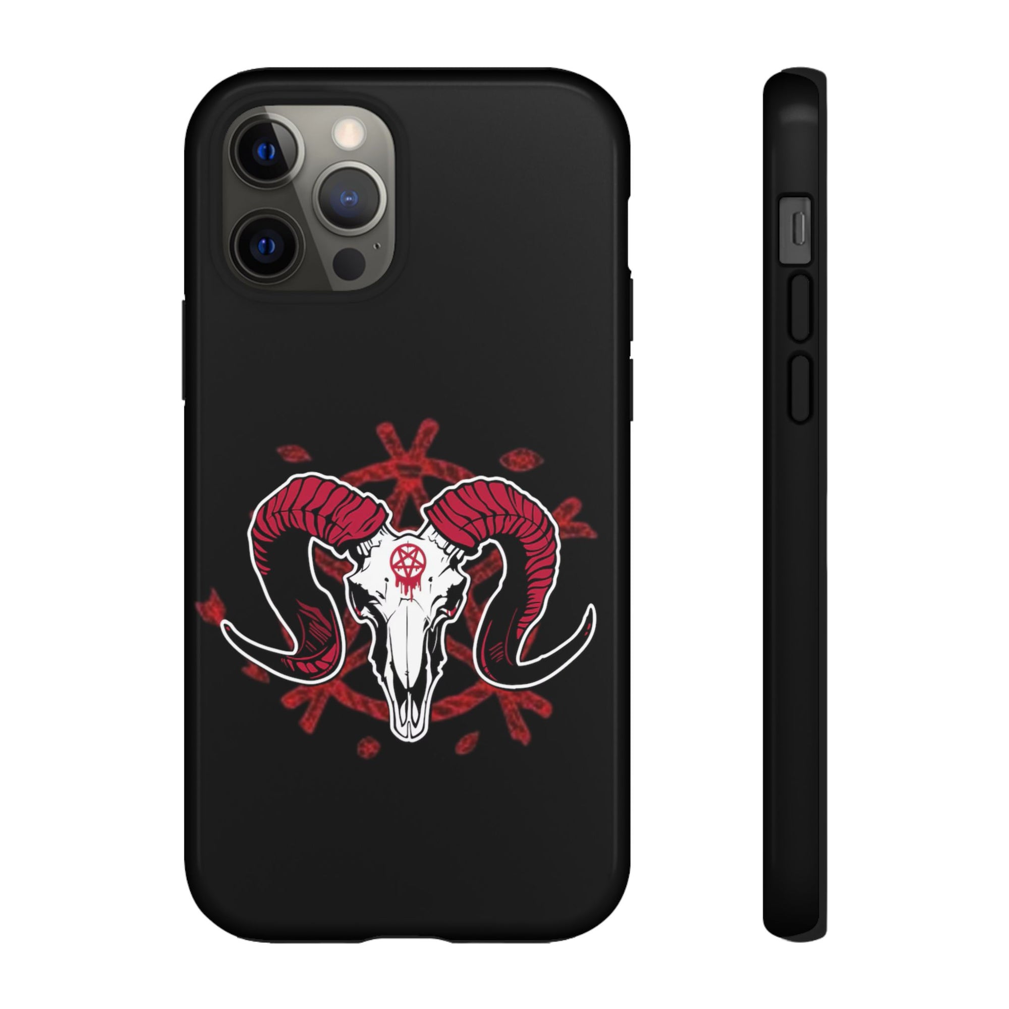 Tough Cases: Dark Aesthetic Phone Case, Gothic Phone Cover, Unique Gift for Him, Occult Design, Animal Skull Artwork, Halloween Decor