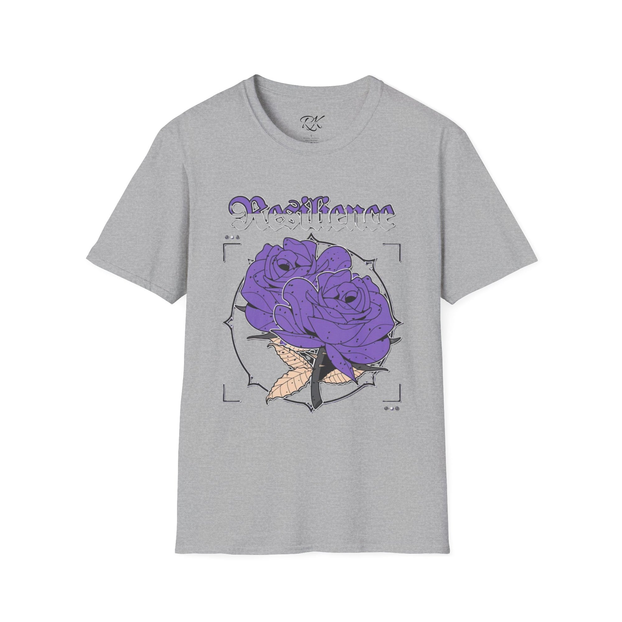 Purple Rose Graphic T-Shirt, Soft Stylish Tee, Unisex Floral Apparel, Gift for Her, Spring Outfit Idea, Vintage Aesthetic Top