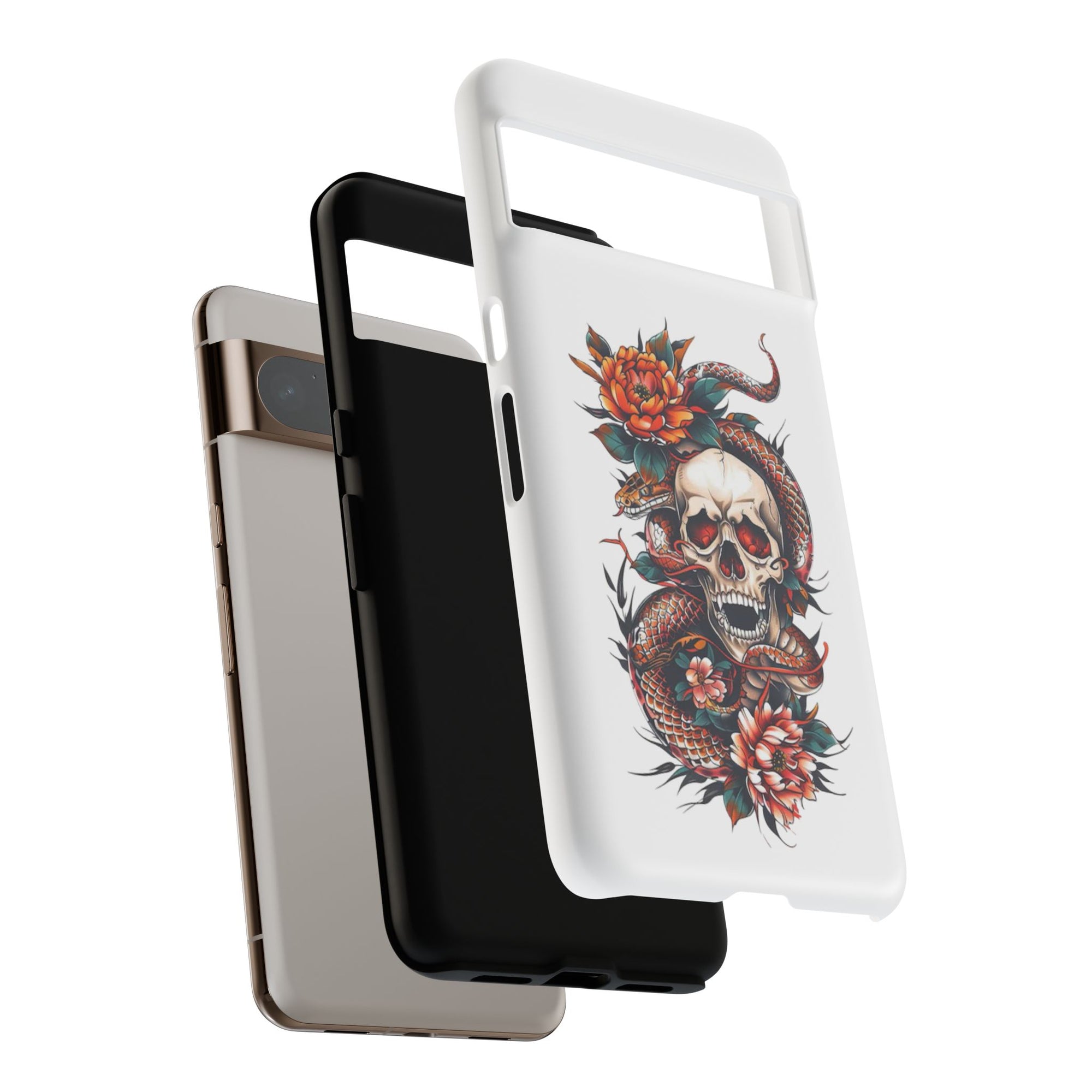 Tough Cases: Skull and Snake Phone Cases, Edgy Accessories, Alternative Fashion, Quirky Gift Ideas, Gothic Style