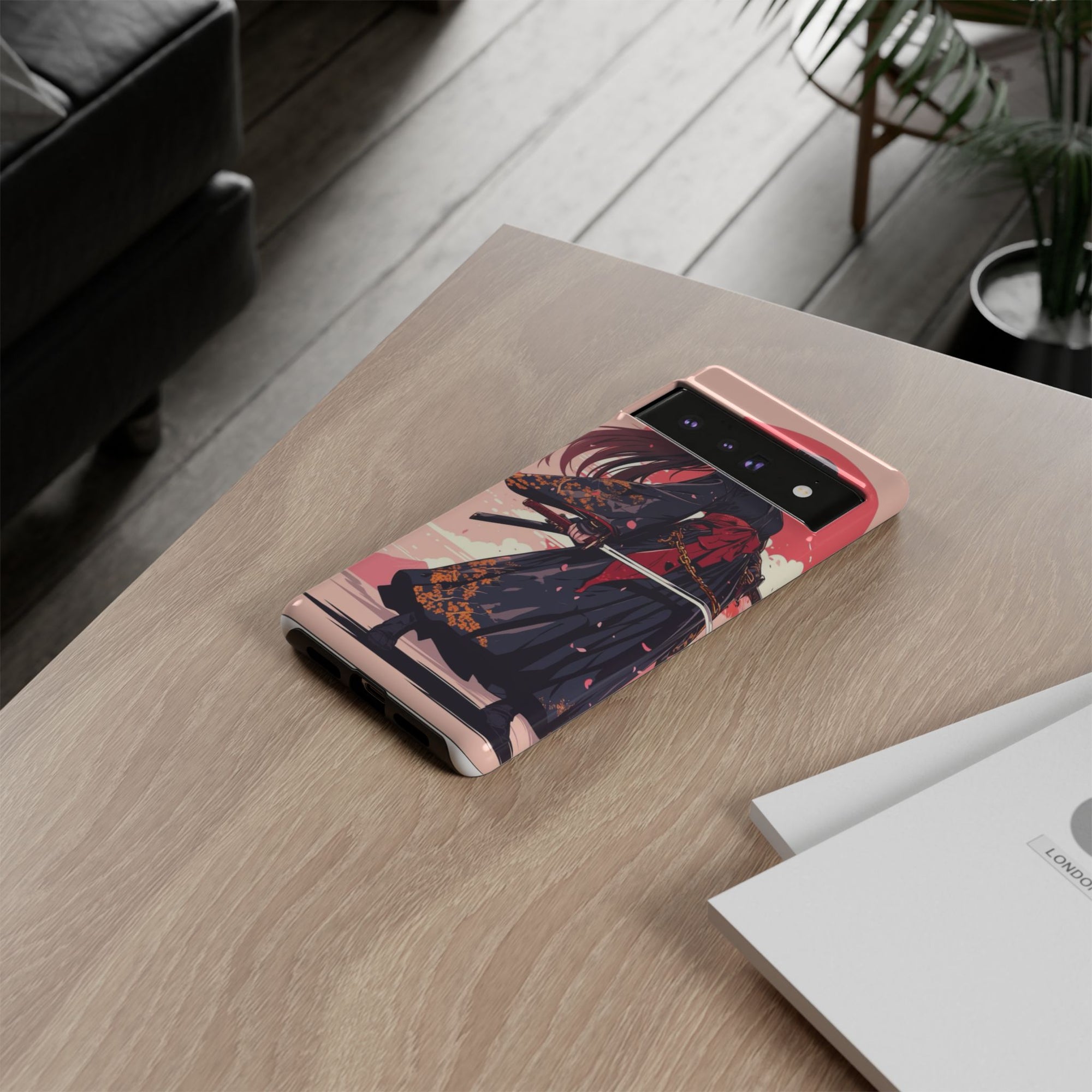 Stylish Phone Case with Warrior Design, Tough Phone Cover for Anime Lovers, Gift for Gamers, Cute Phone Accessories, Unique Tech Gifts