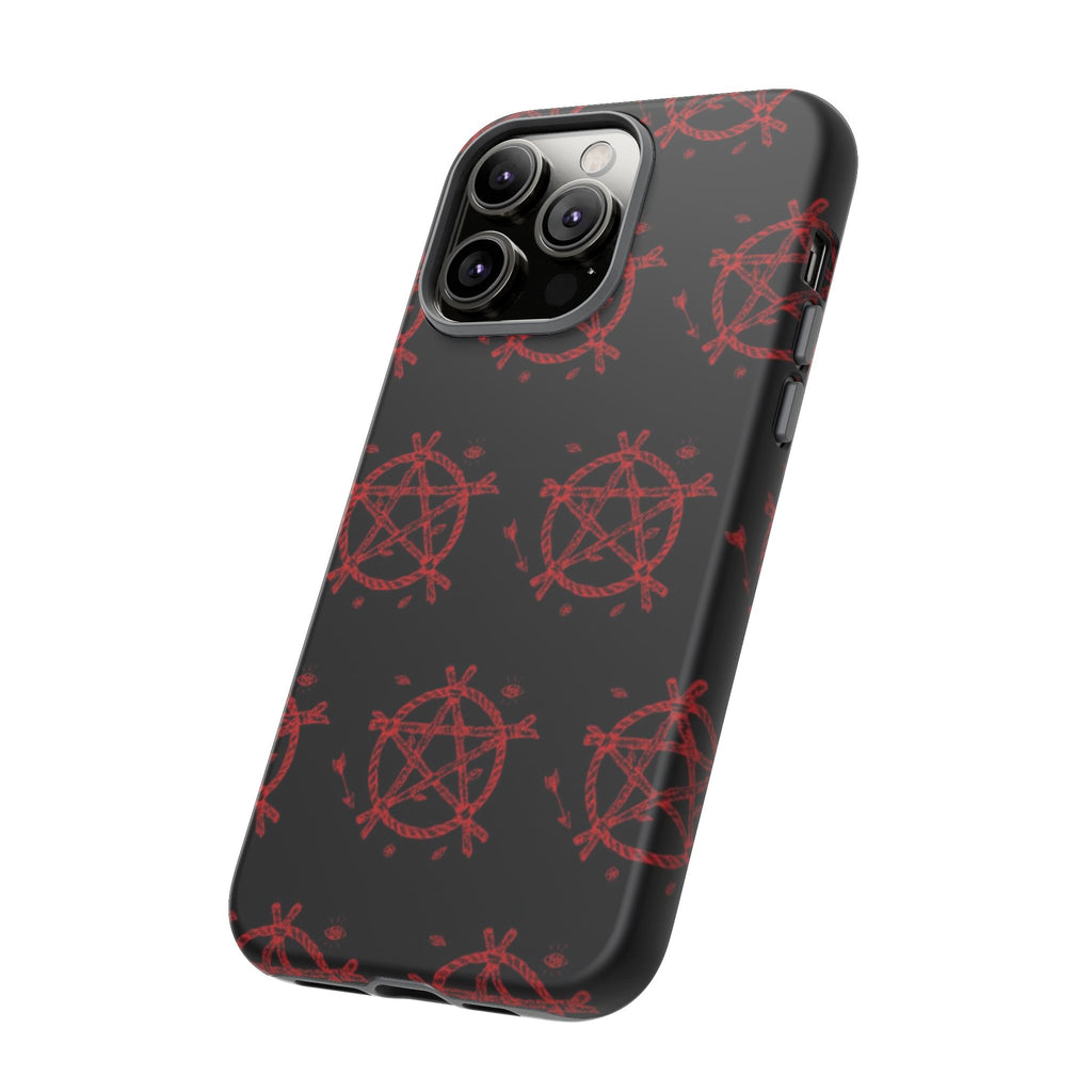Anarchist iPhone Case, Tough Phone Cover, Punk Style Accessory, Unique Gift for Rebels, Goth Aesthetic Phone Case