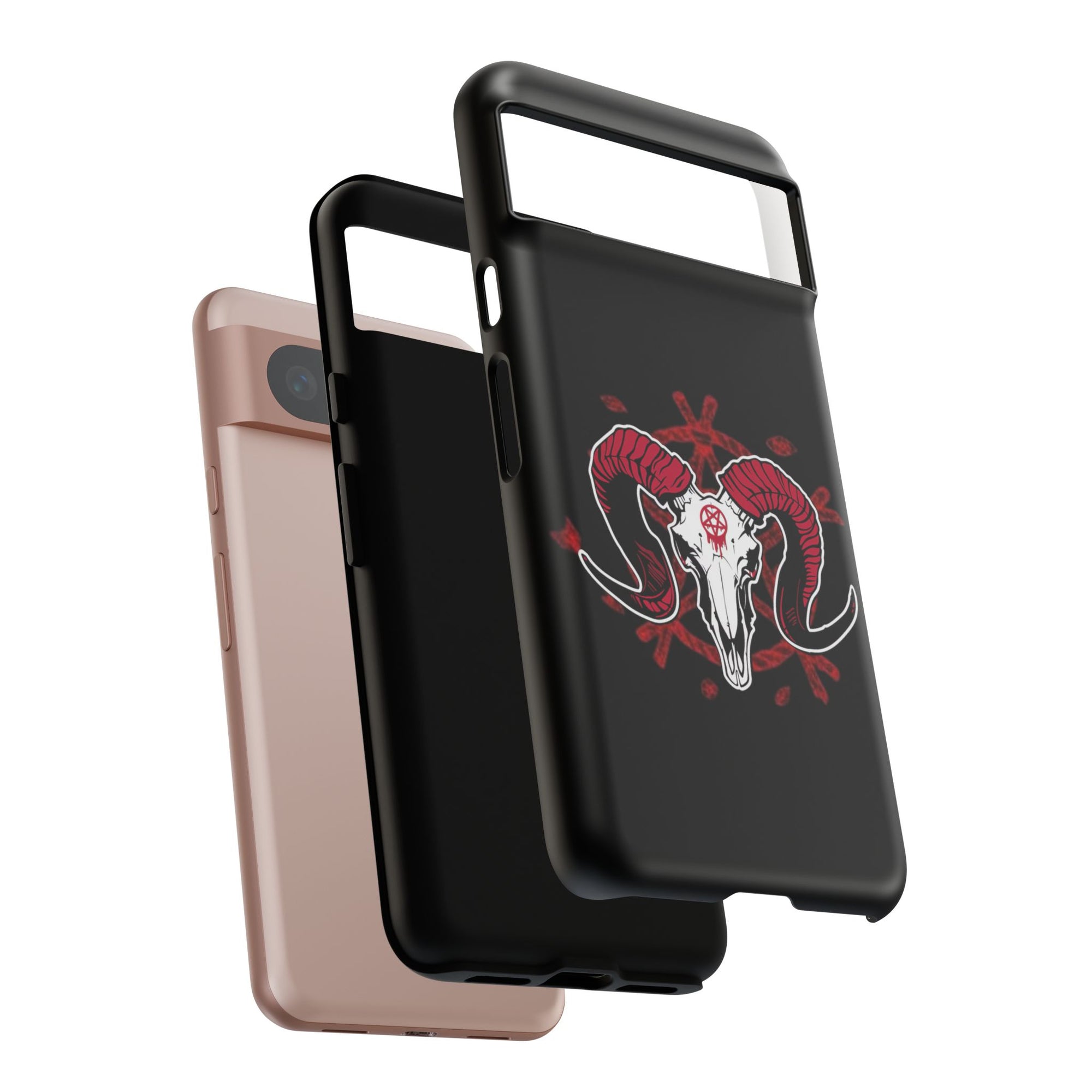 Tough Cases: Dark Aesthetic Phone Case, Gothic Phone Cover, Unique Gift for Him, Occult Design, Animal Skull Artwork, Halloween Decor