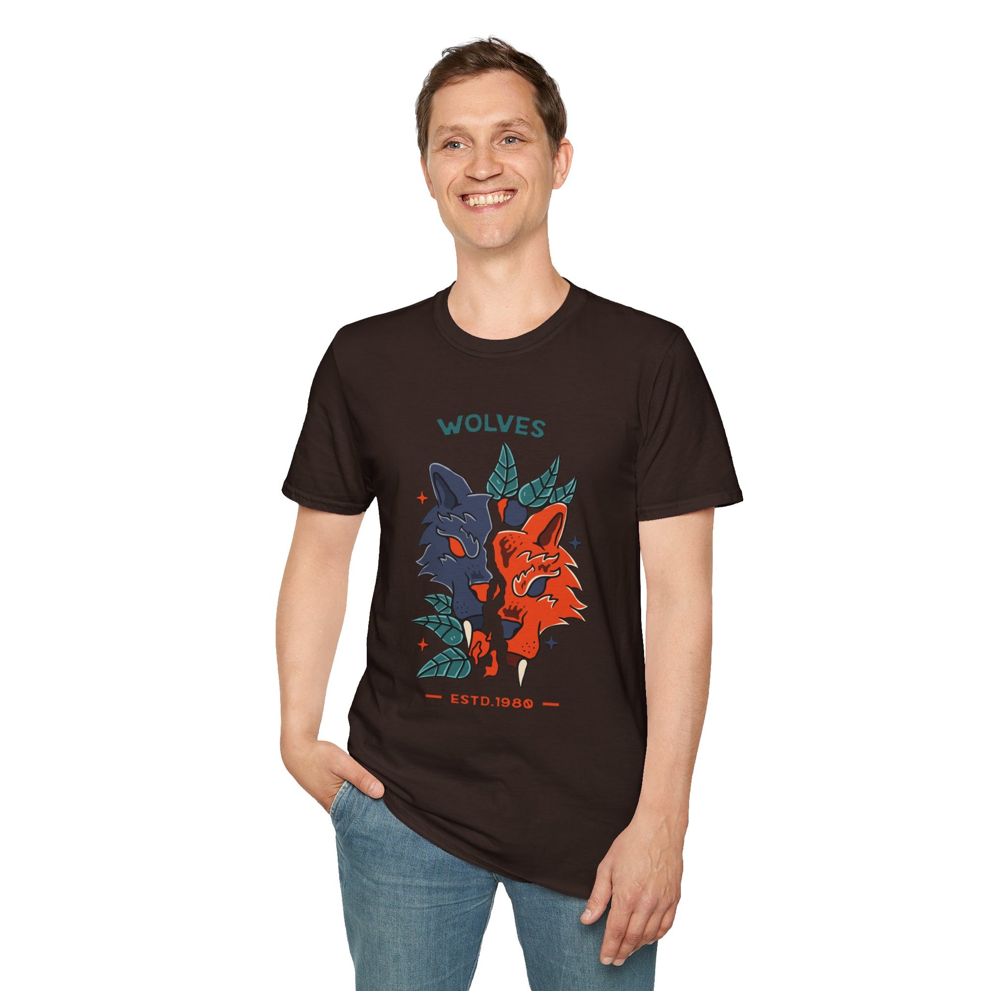 Wolf Graphic Unisex T-Shirt, Nature Lovers Tee, Gift for Animal Enthusiasts, Casual Wear, Eco-Friendly Fashion