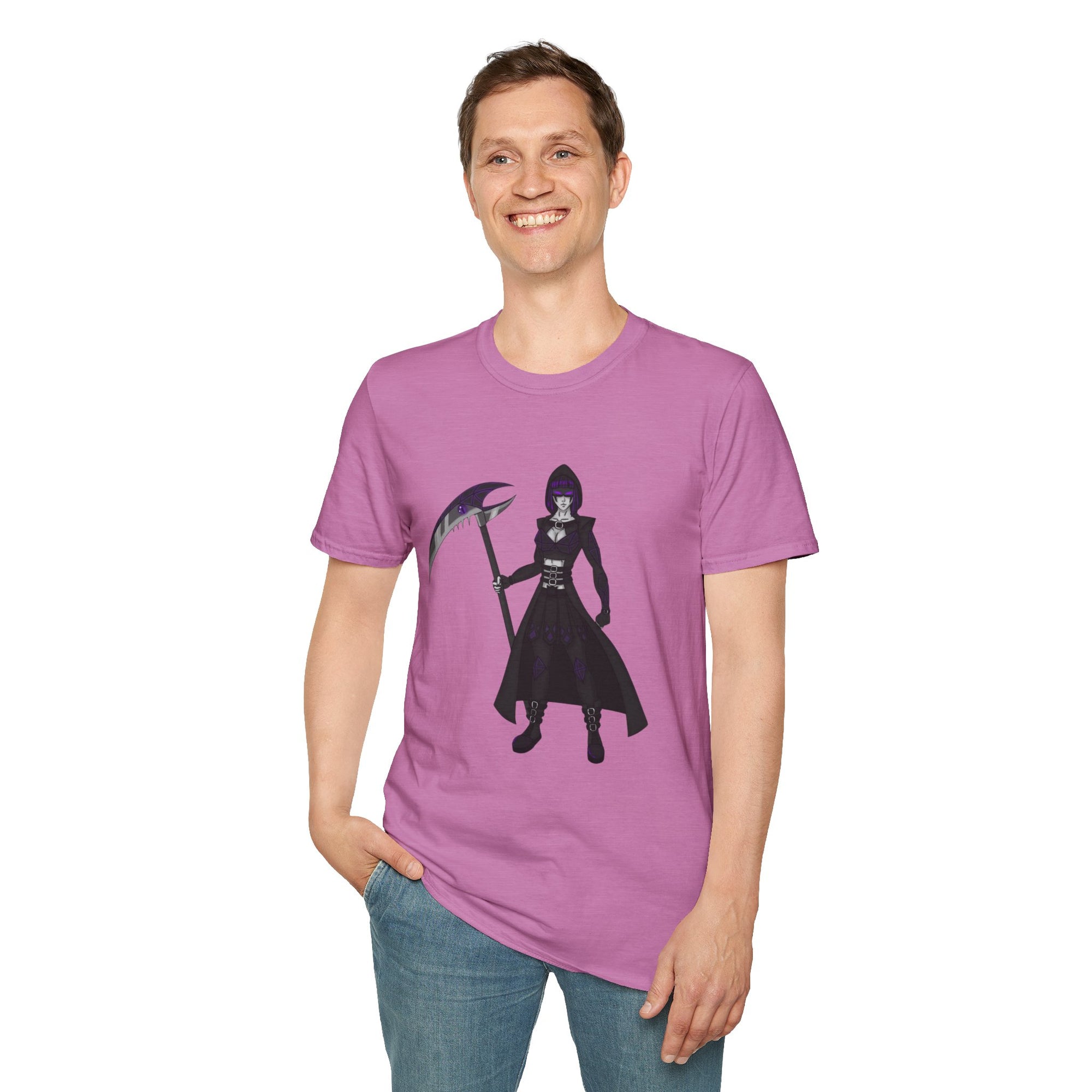 Gothic Fantasy T-Shirt, Unisex Softstyle Tee, Halloween Costume, Creepy Graphic Tee, Gift for Gamers, Unique Graphic Shirt