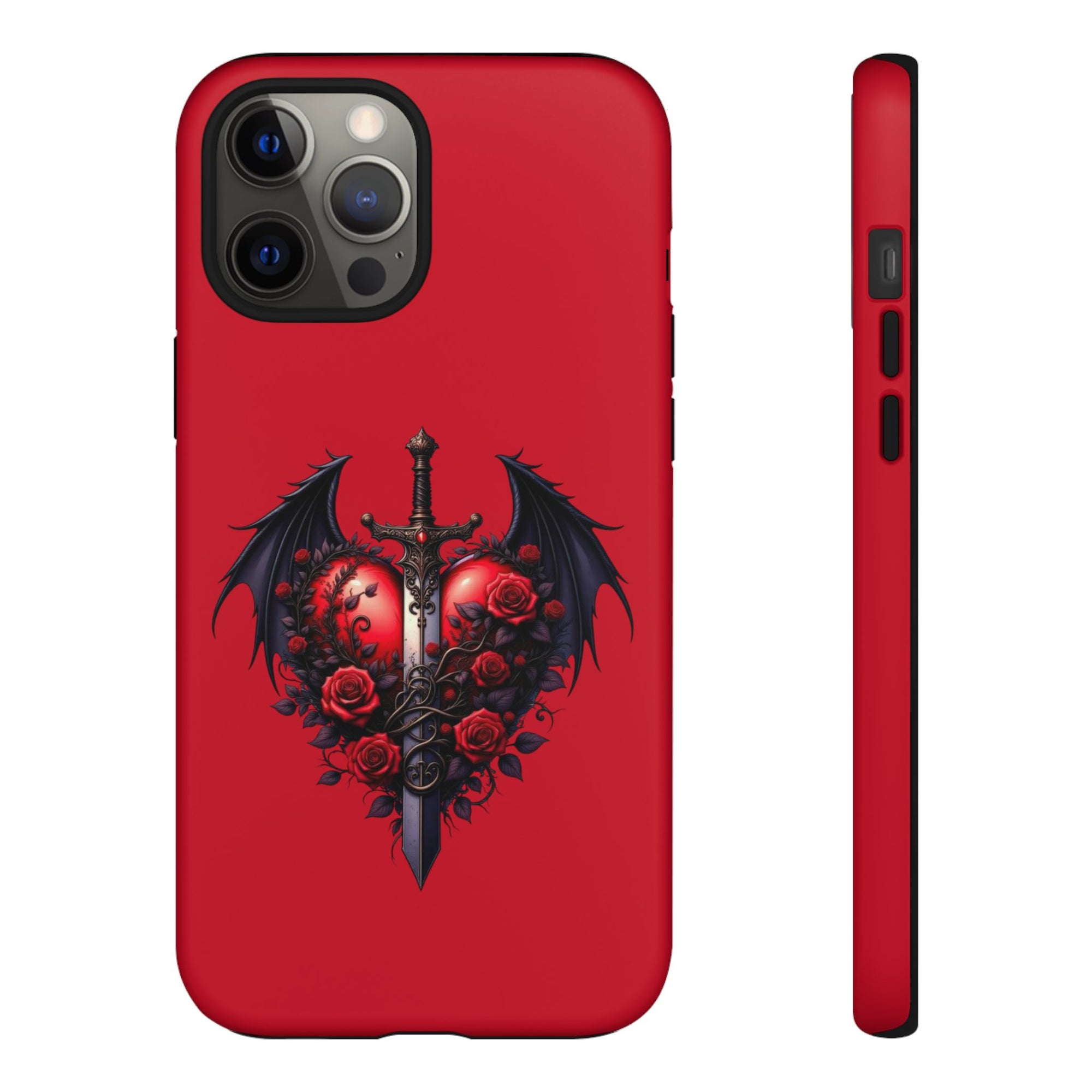 Tough Cases - Gothic Heart Phone Case, Edgy Accessories for Him, Unique Gifts for Her, Valentine's Day, Birthday, Artsy Phone Cover