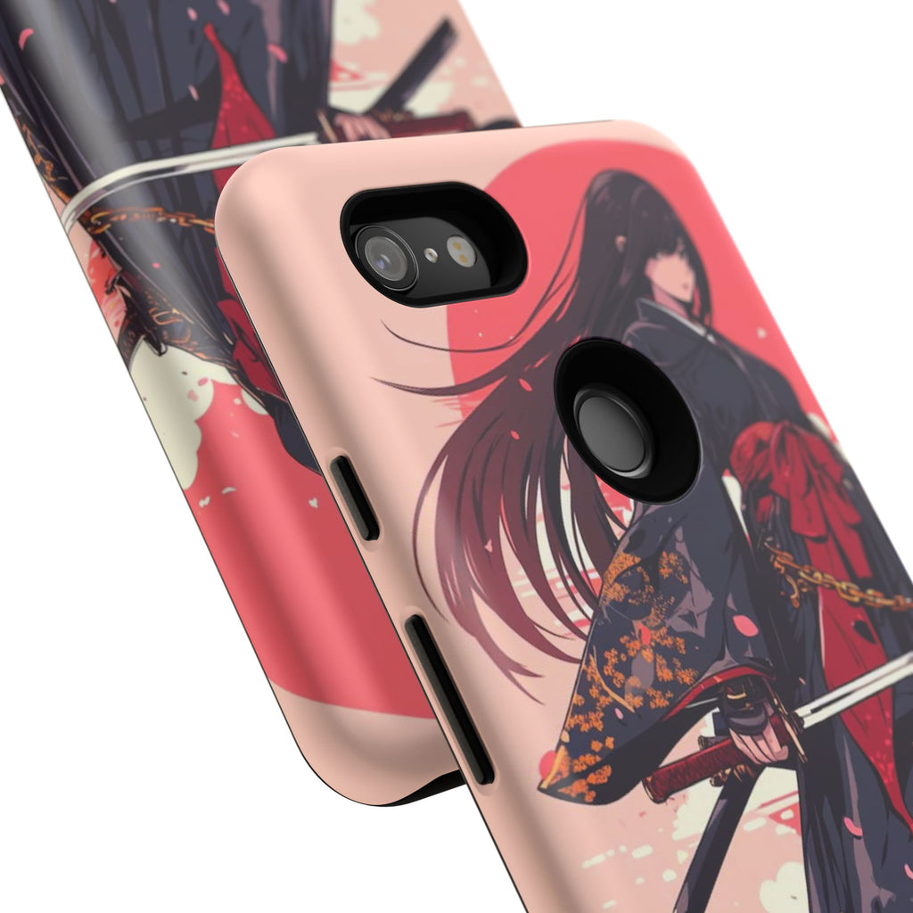 Stylish Phone Case with Warrior Design, Tough Phone Cover for Anime Lovers, Gift for Gamers, Cute Phone Accessories, Unique Tech Gifts