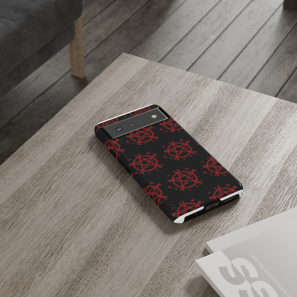 Anarchist iPhone Case, Tough Phone Cover, Punk Style Accessory, Unique Gift for Rebels, Goth Aesthetic Phone Case