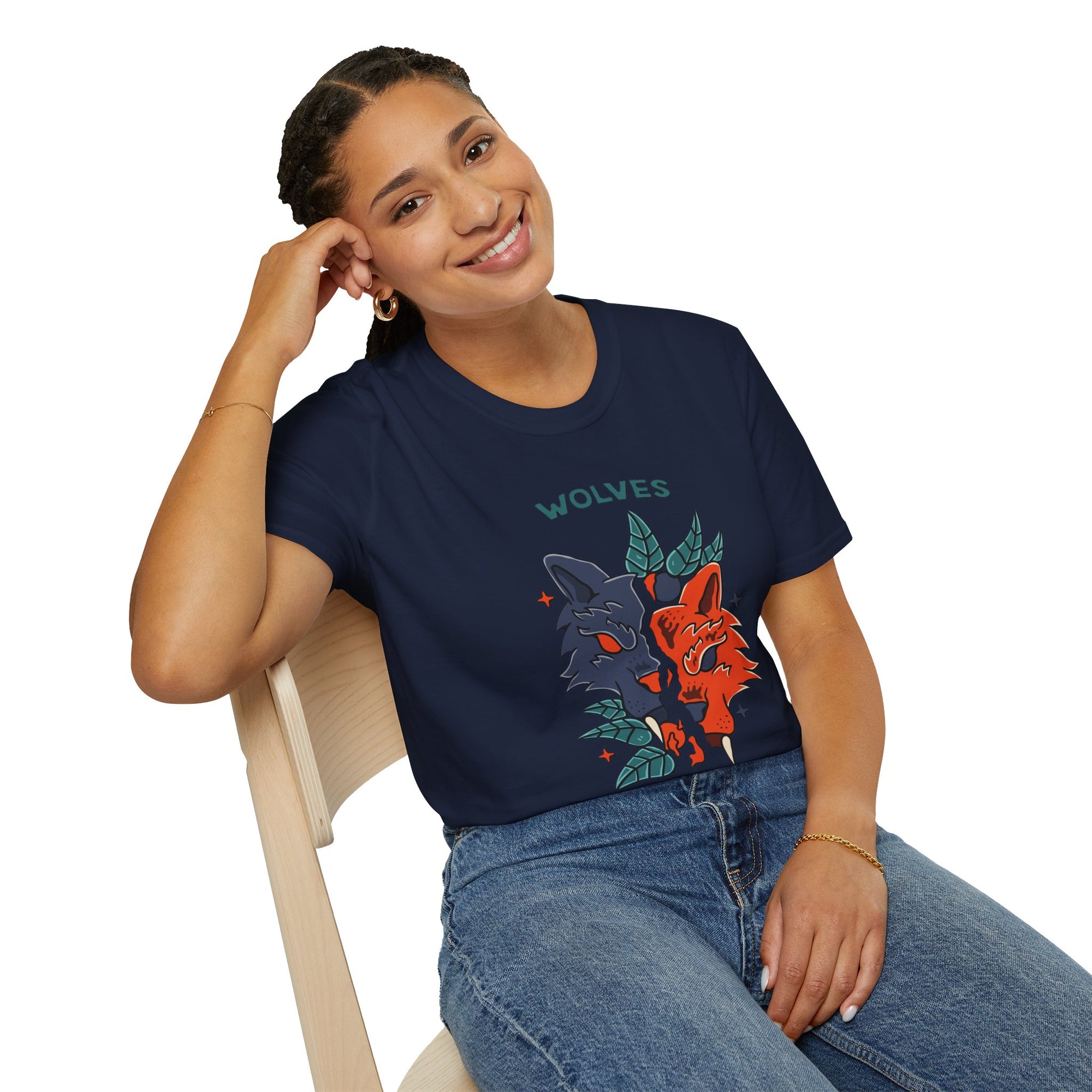 Wolf Graphic Unisex T-Shirt, Nature Lovers Tee, Gift for Animal Enthusiasts, Casual Wear, Eco-Friendly Fashion